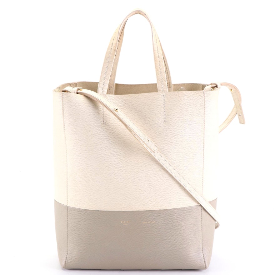 Céline Vertical Bi-Cabas Tote Small in Grain Leather