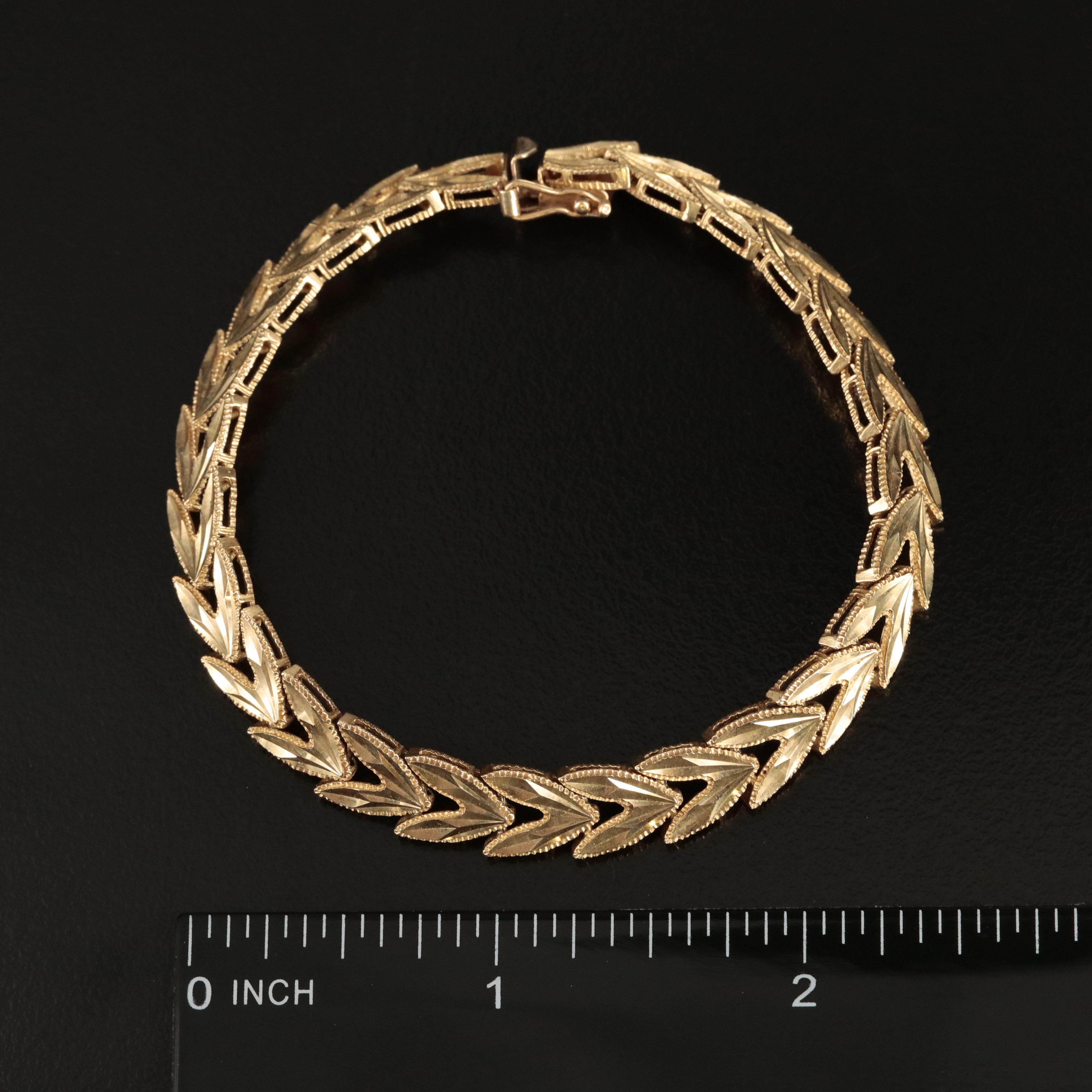 10K Fancy Link Bracelet