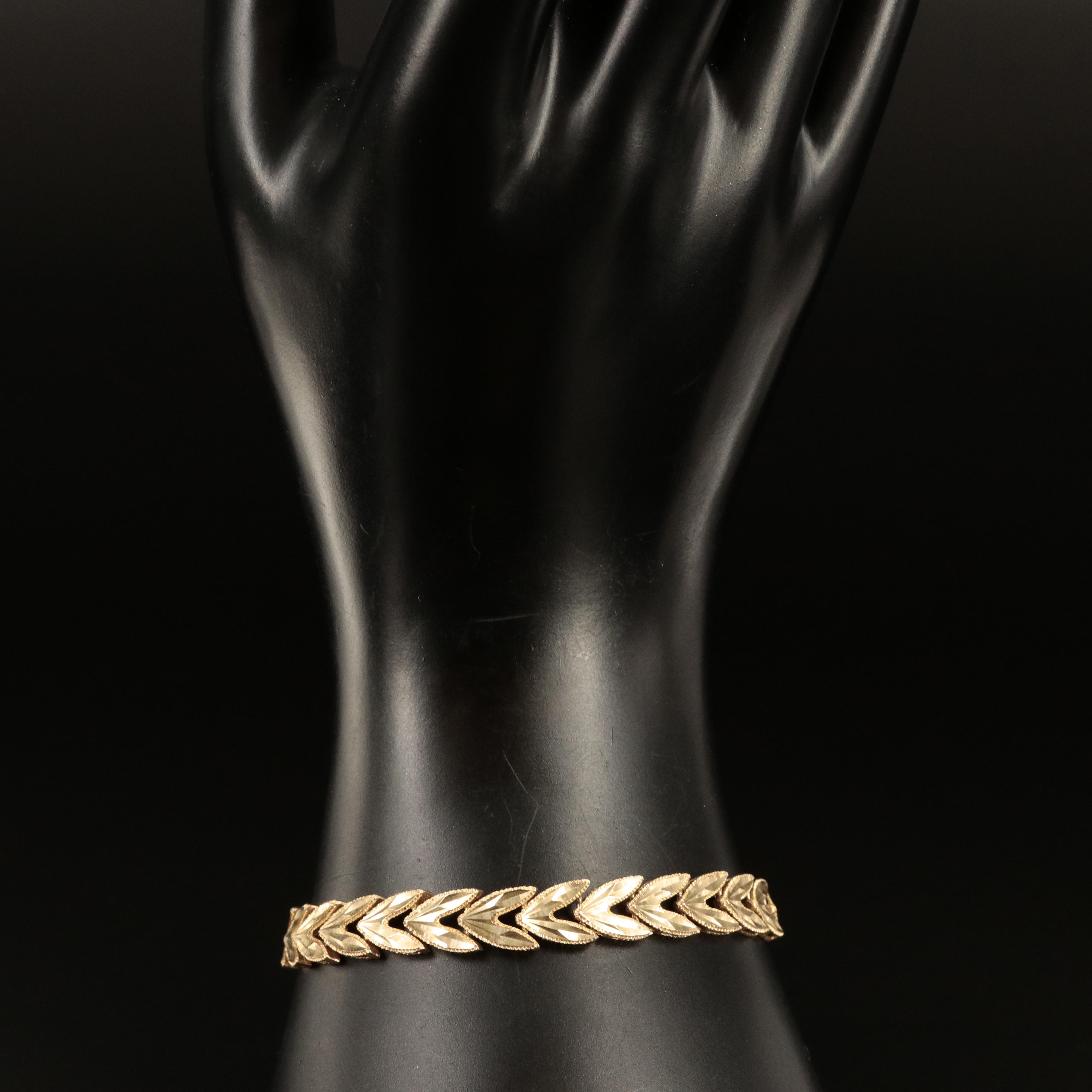 10K Fancy Link Bracelet