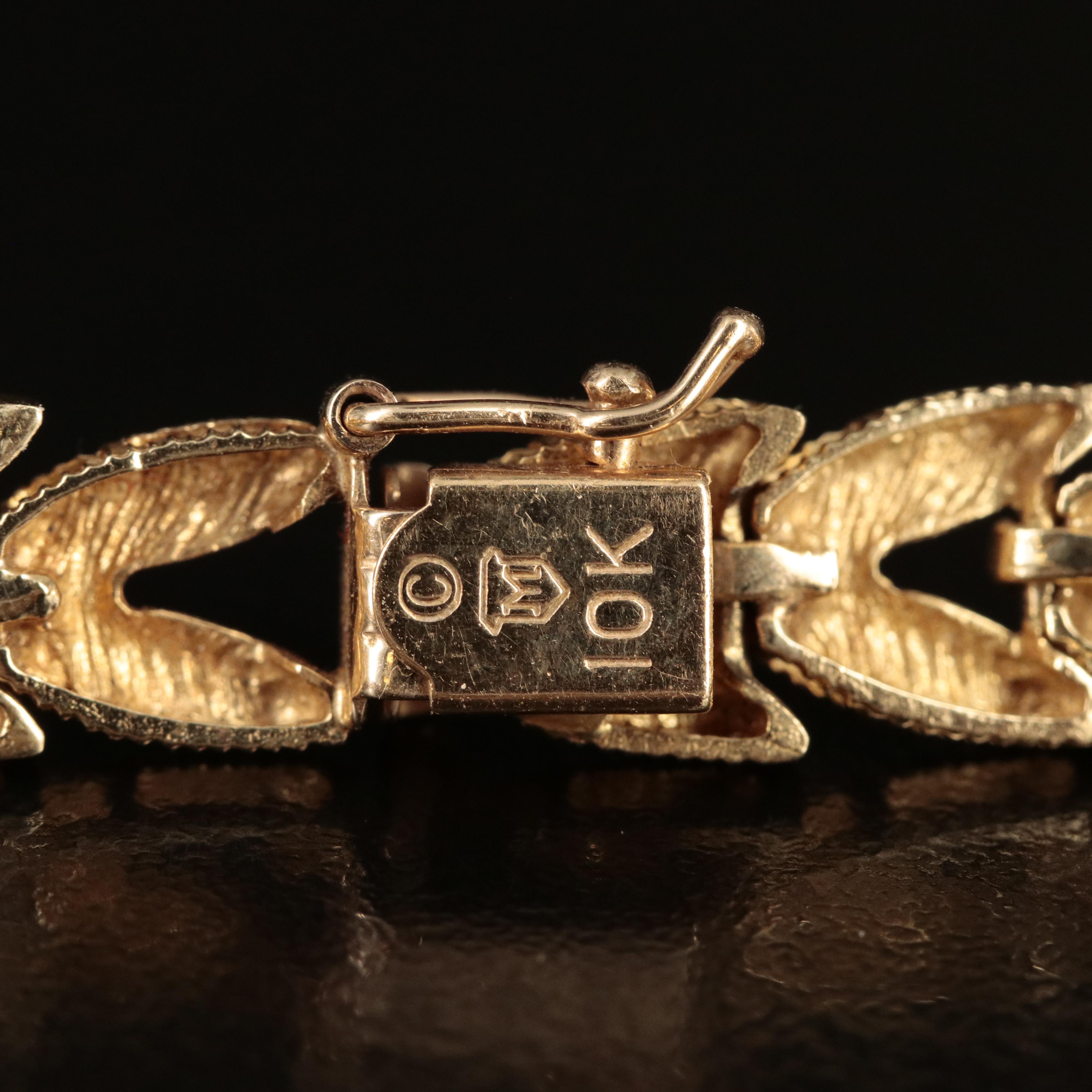 10K Fancy Link Bracelet