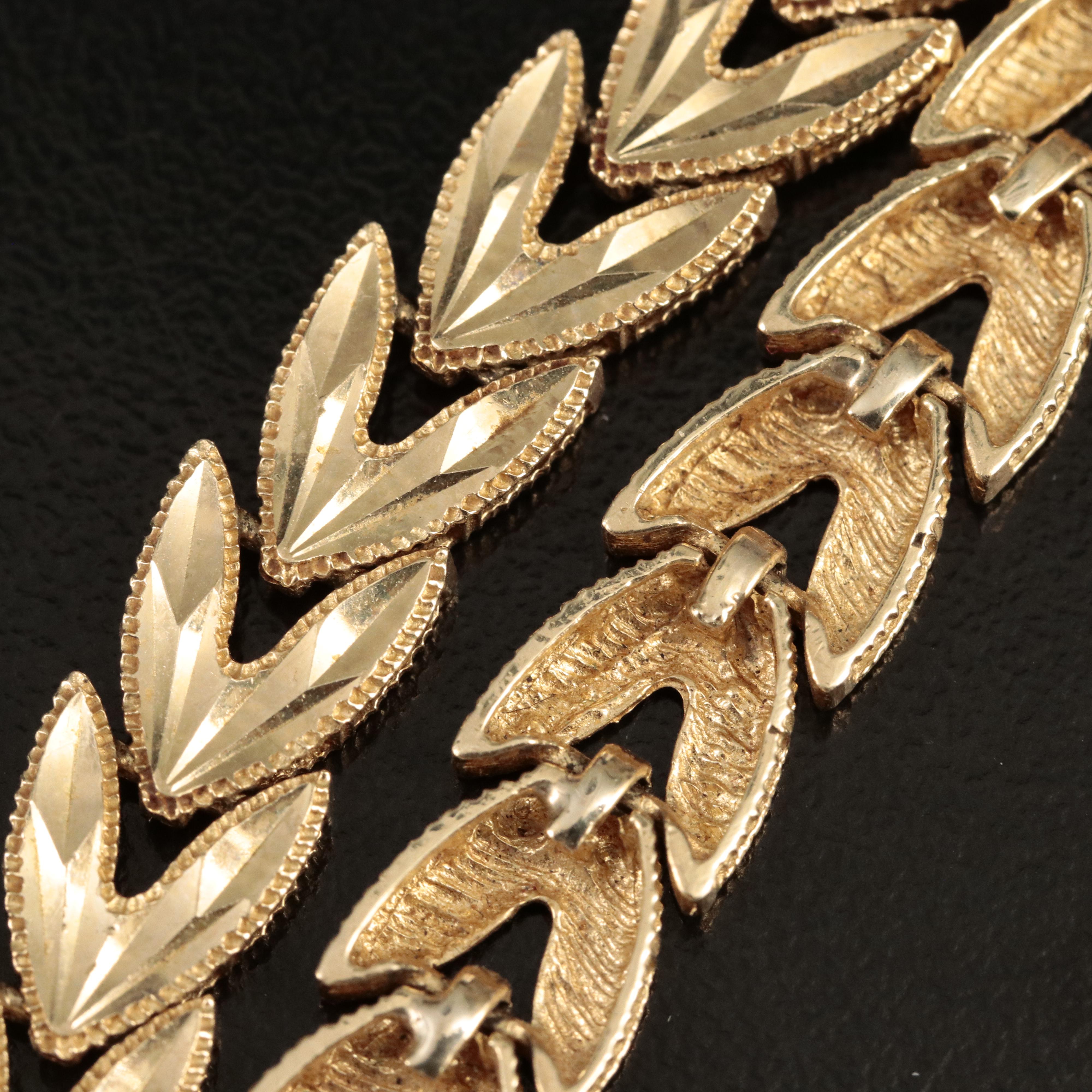 10K Fancy Link Bracelet