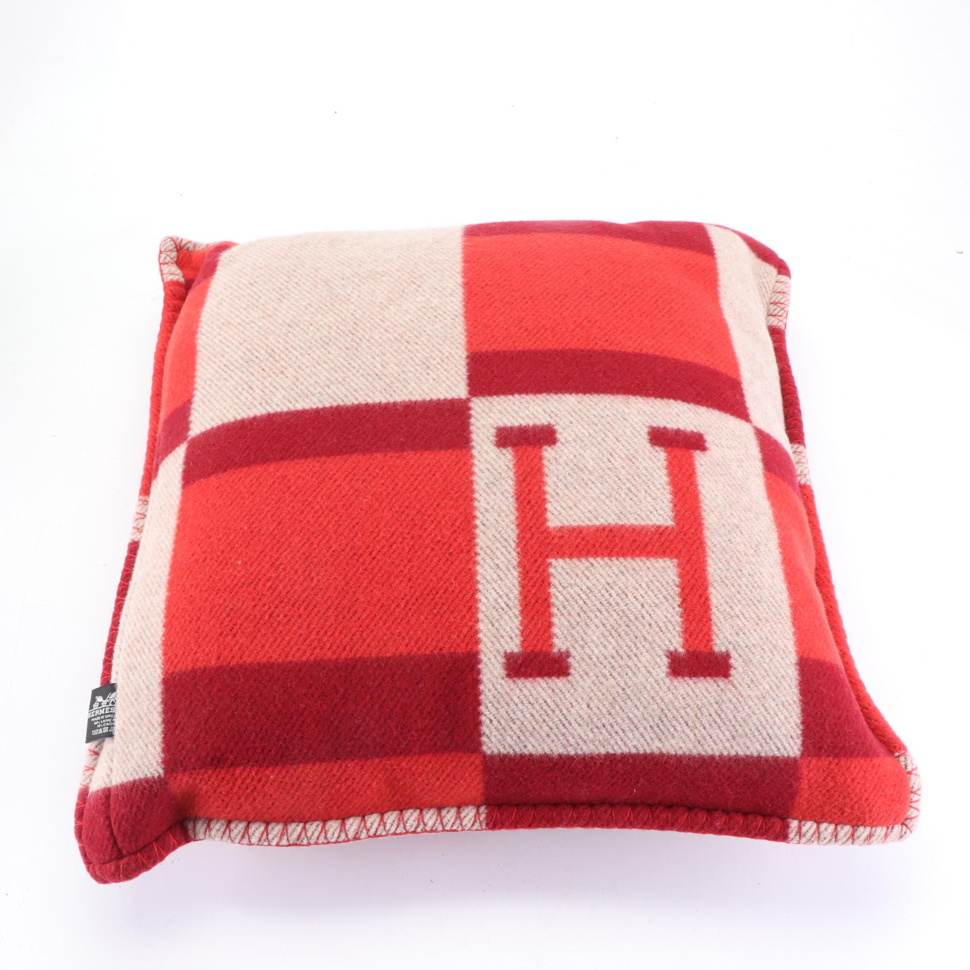 Hermès Avalon Bayadere Accent Pillow in Wool and Cashmere