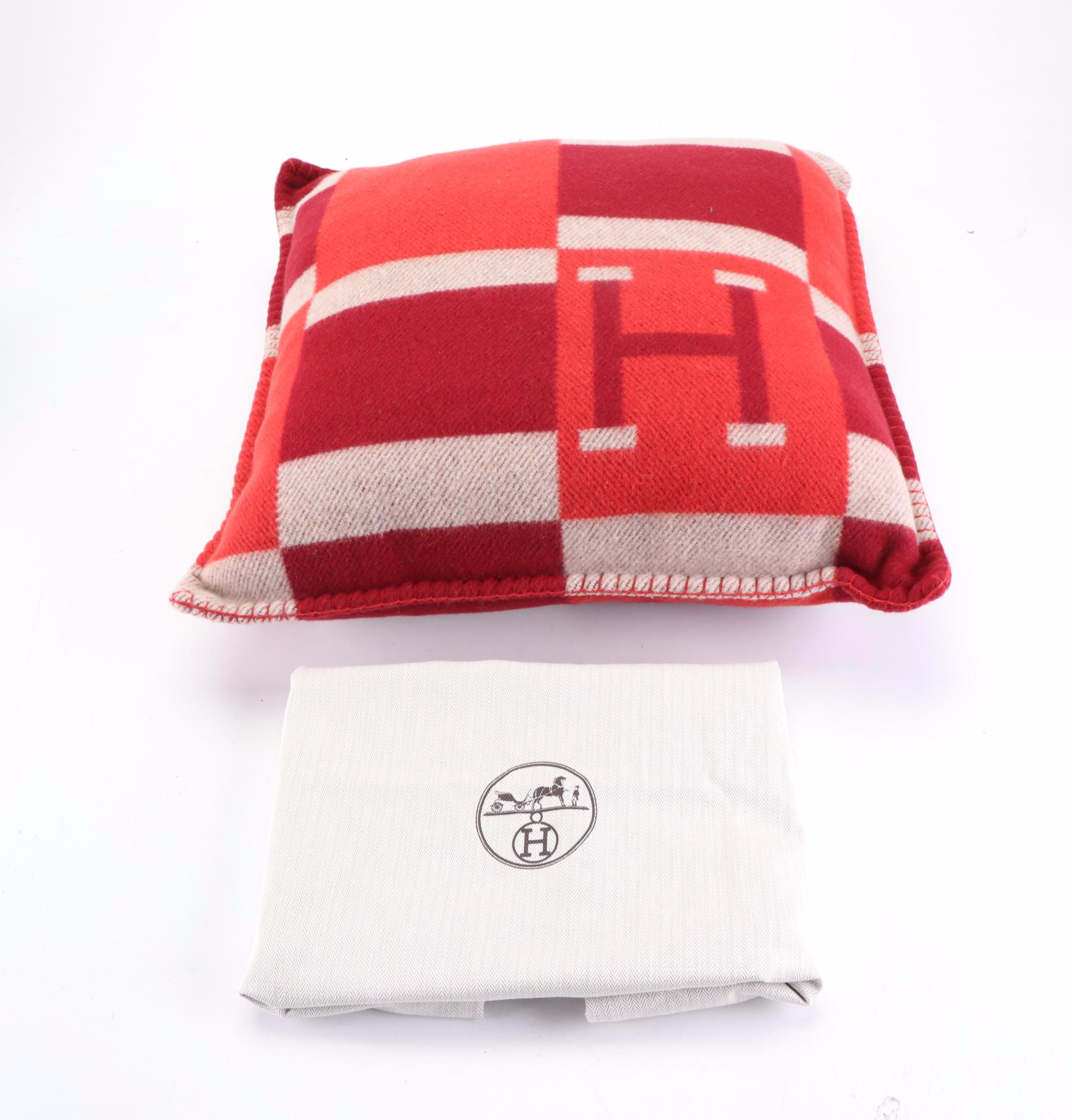 Hermès Avalon Bayadere Accent Pillow in Wool and Cashmere