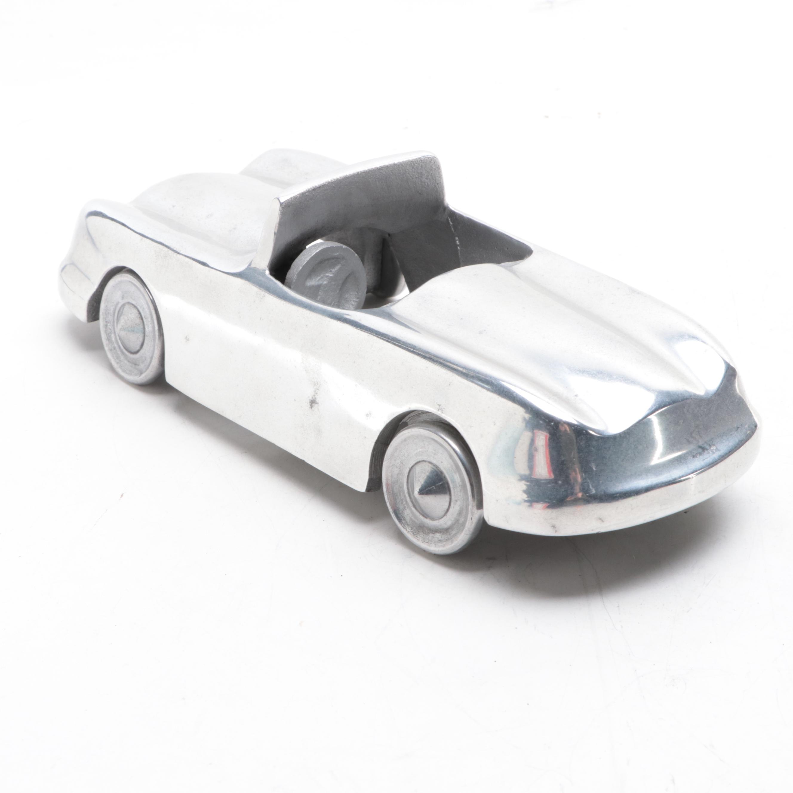 Chrysler Building Art Deco Skyscraper  and Car Cast Aluminum Figurines