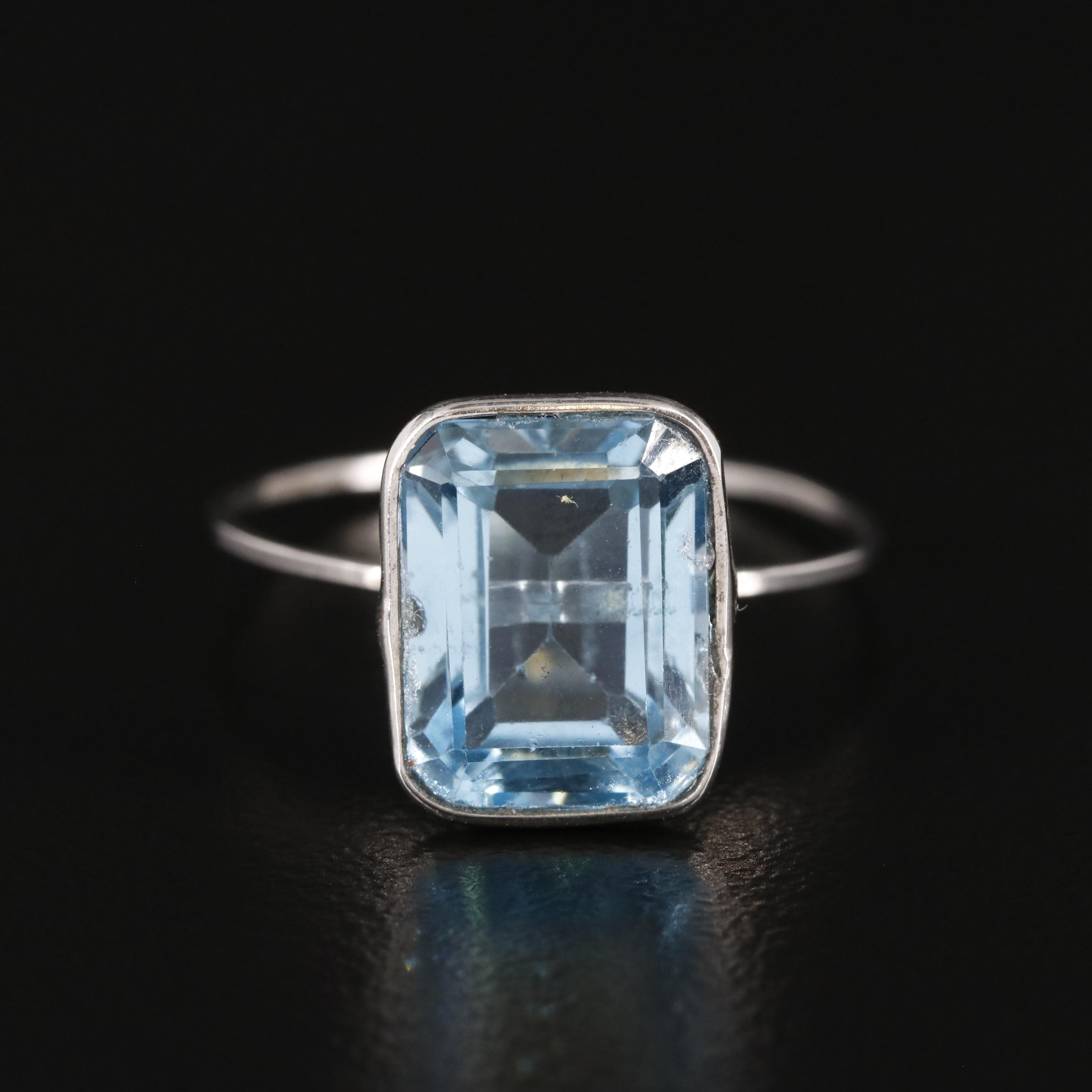 14K Blue Topaz Ring