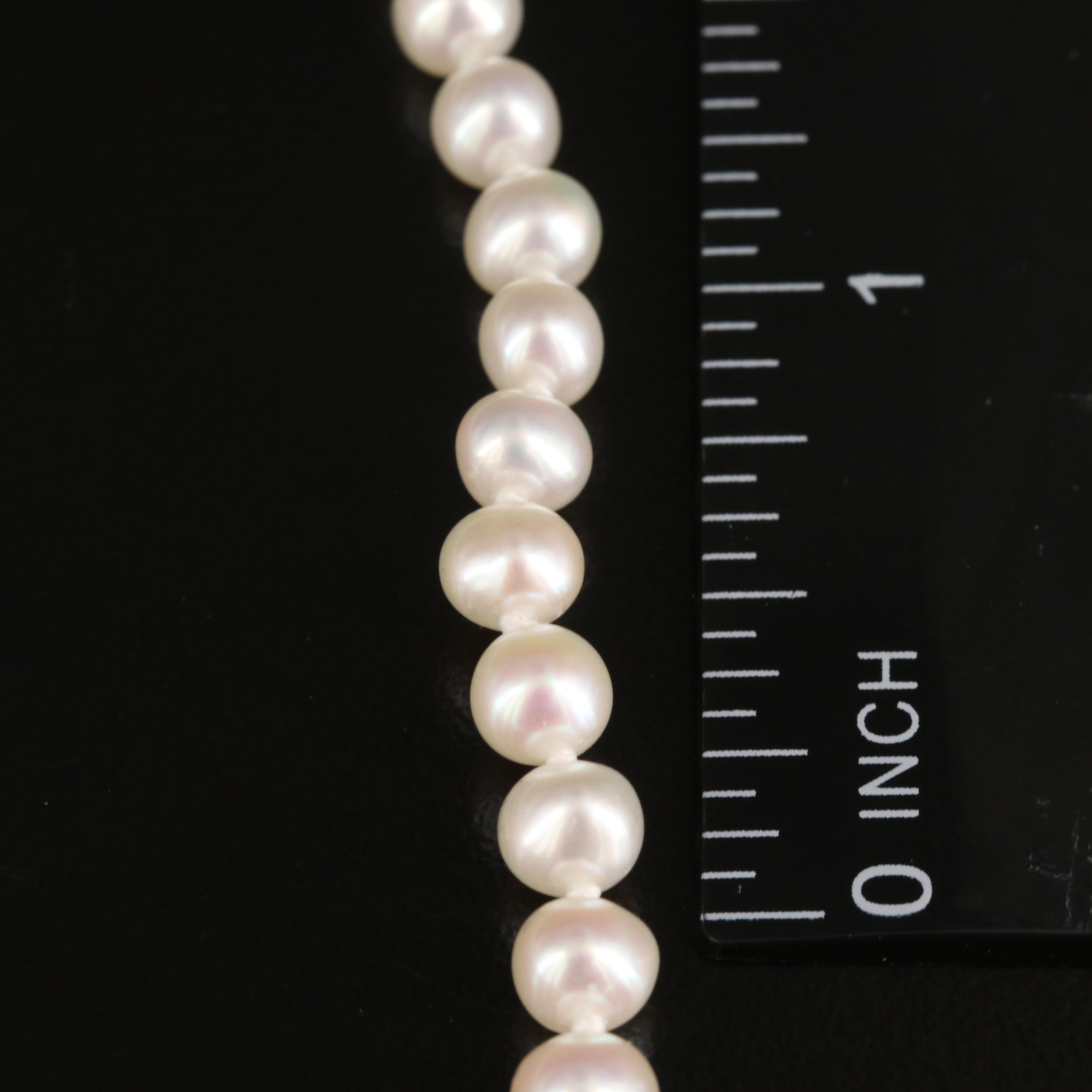 Pearl Necklace and Bracelet Set with 14K Clasps