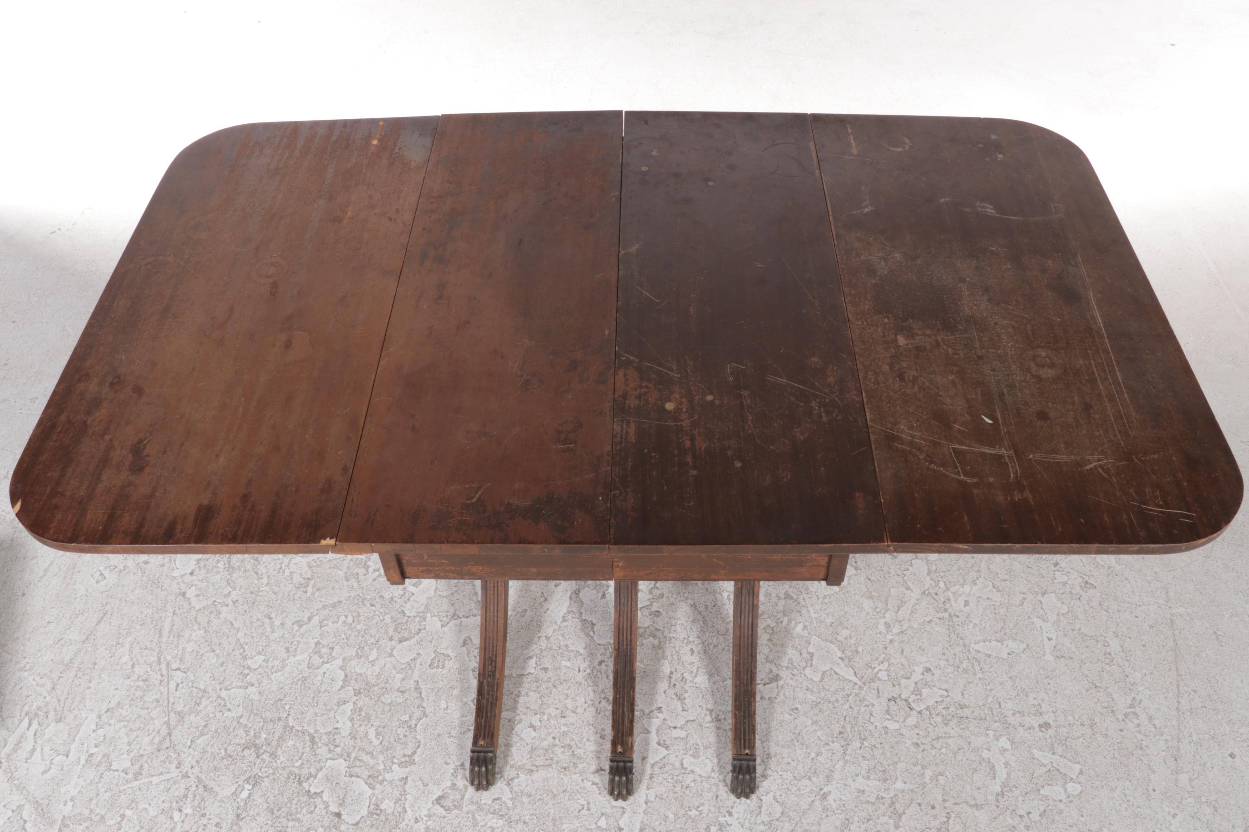 Four-Piece Classical Style Mahogany-Stained Dining Set, 20th Century