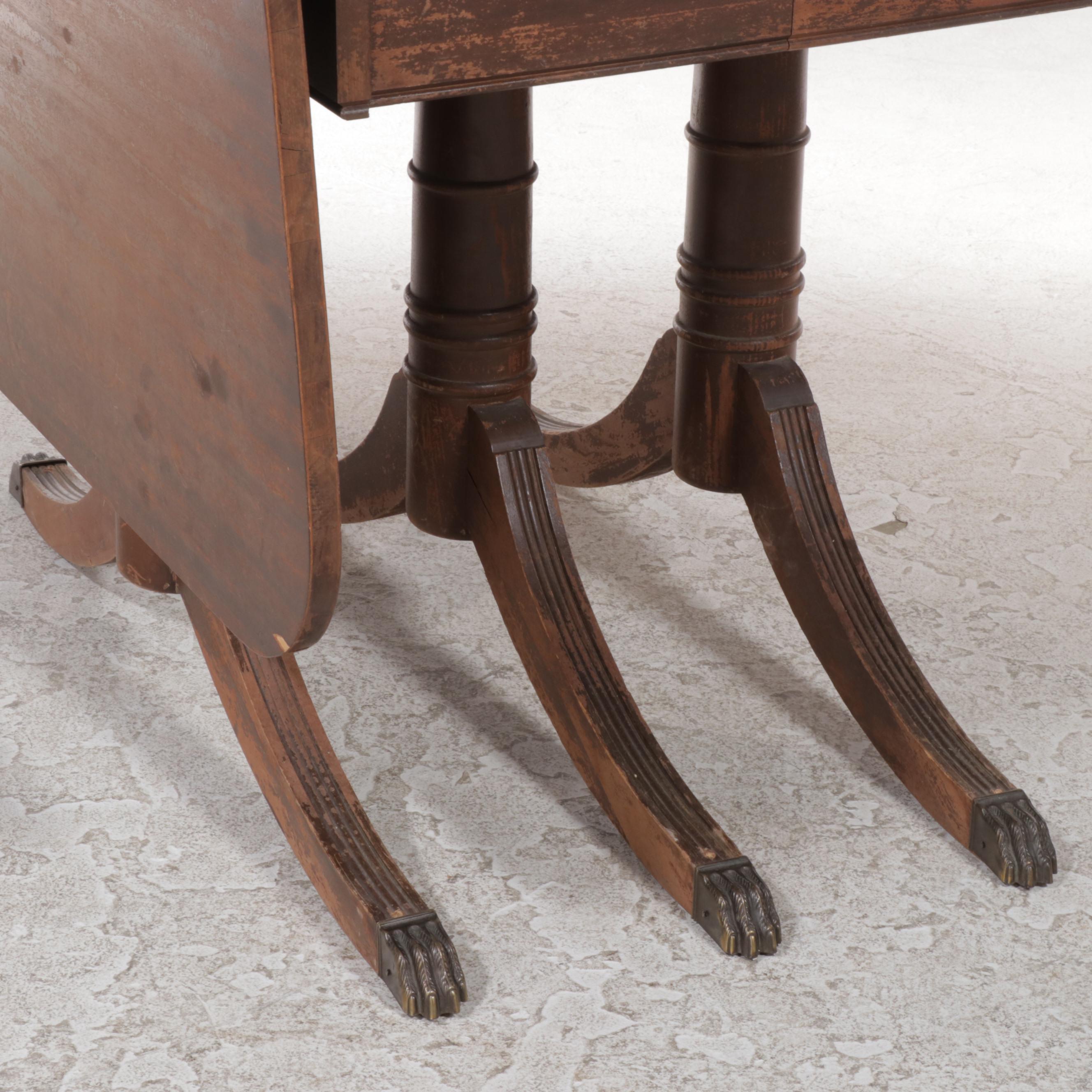 Four-Piece Classical Style Mahogany-Stained Dining Set, 20th Century