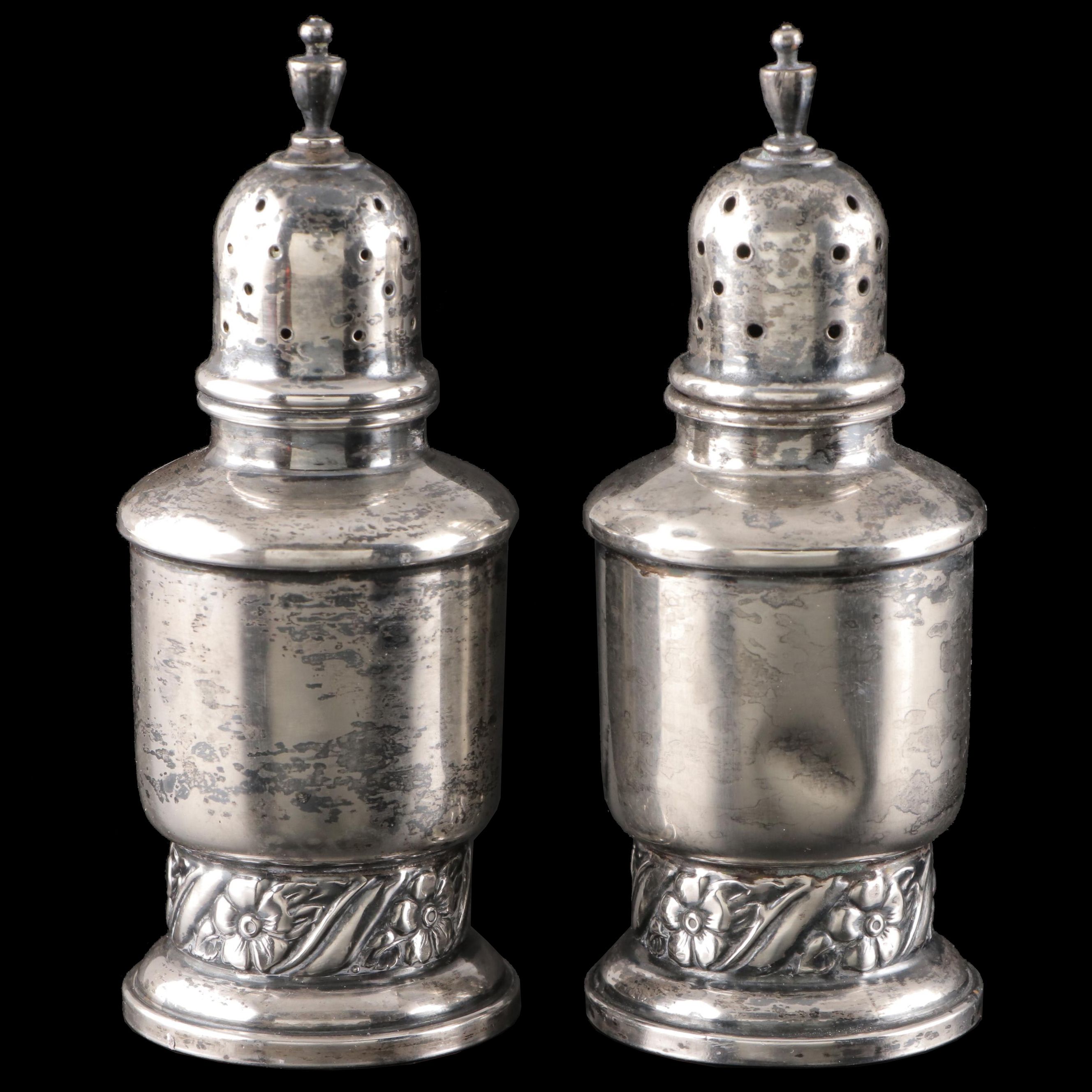 Mueck-Carey "Floret" Sterling Silver Shakers, Mid-20th Century