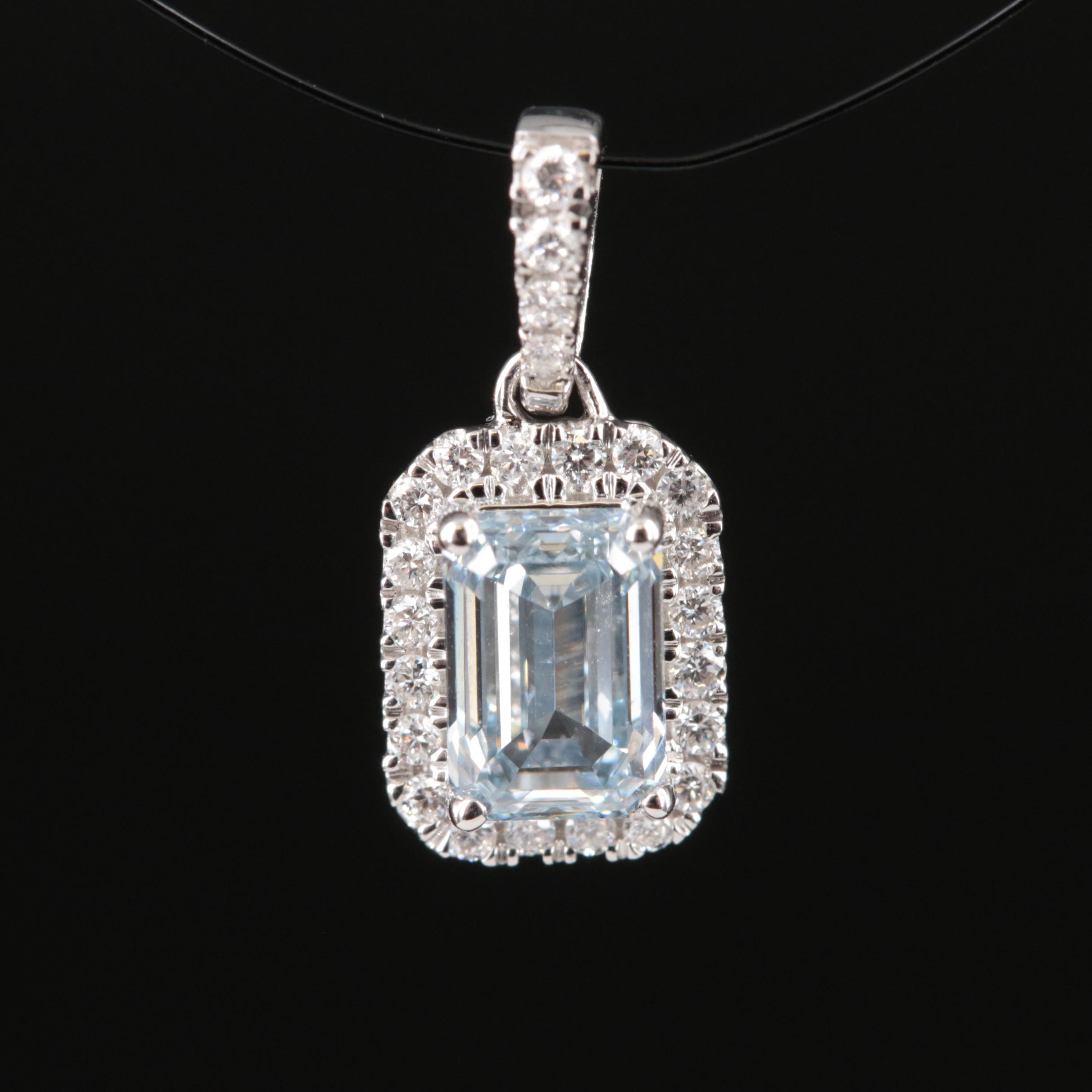 14K 0.65 CTW Lab Grown Diamond Pendant