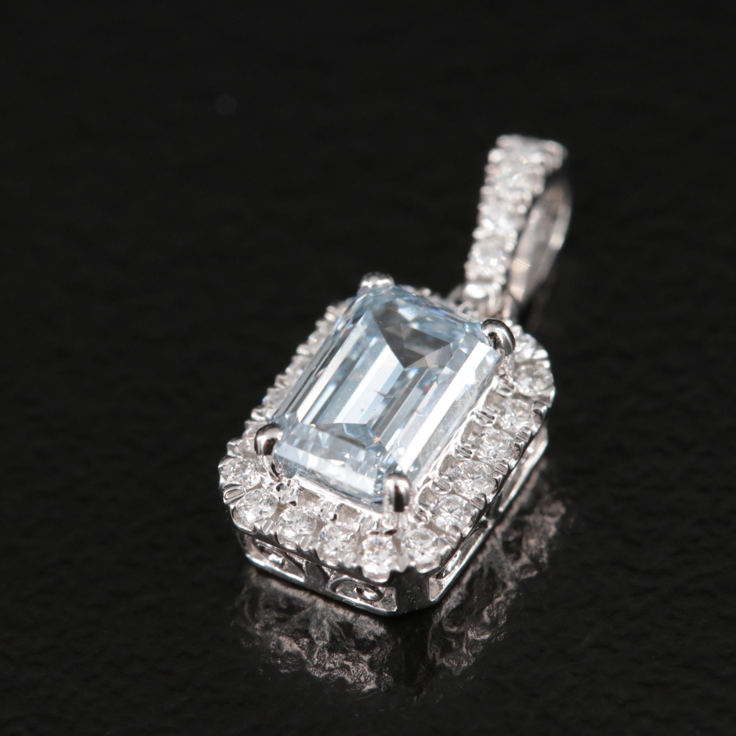 14K 0.65 CTW Lab Grown Diamond Pendant