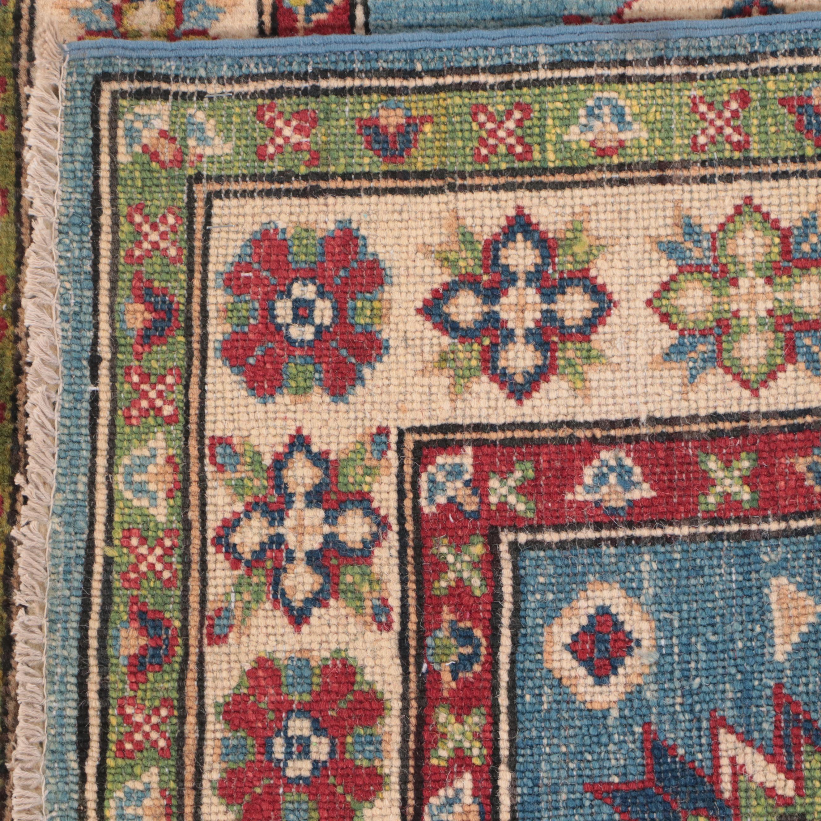 2'8 x 9'9 Hand-Knotted Pakistani Kazak Carpet Runner