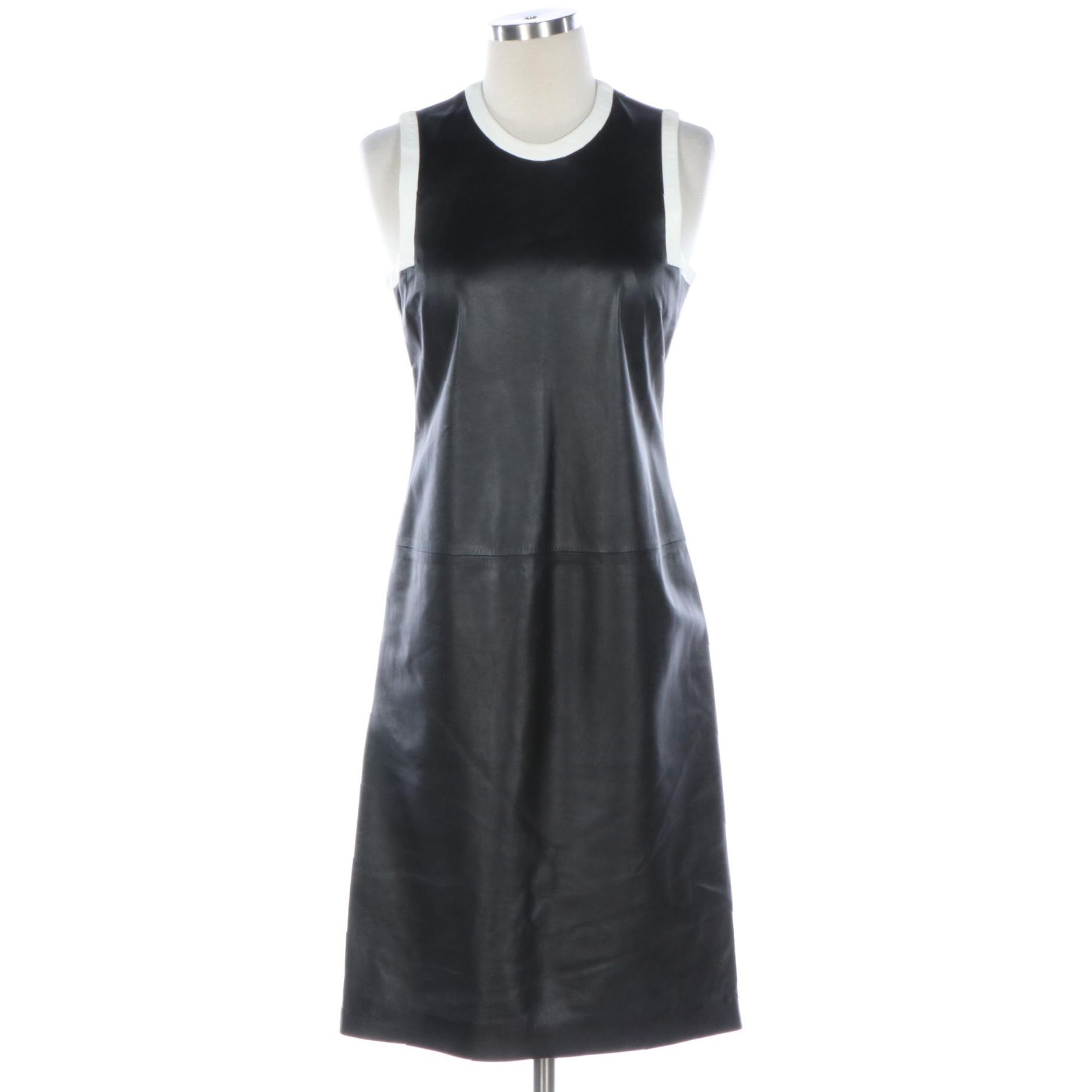 Ralph Lauren Purple Label Lambskin Mod Style Sleeveless Shift Dress