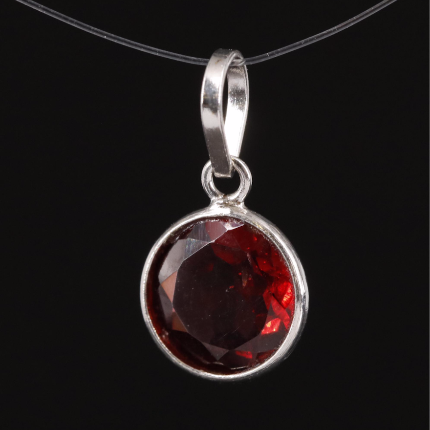 14K Garnet Pendant