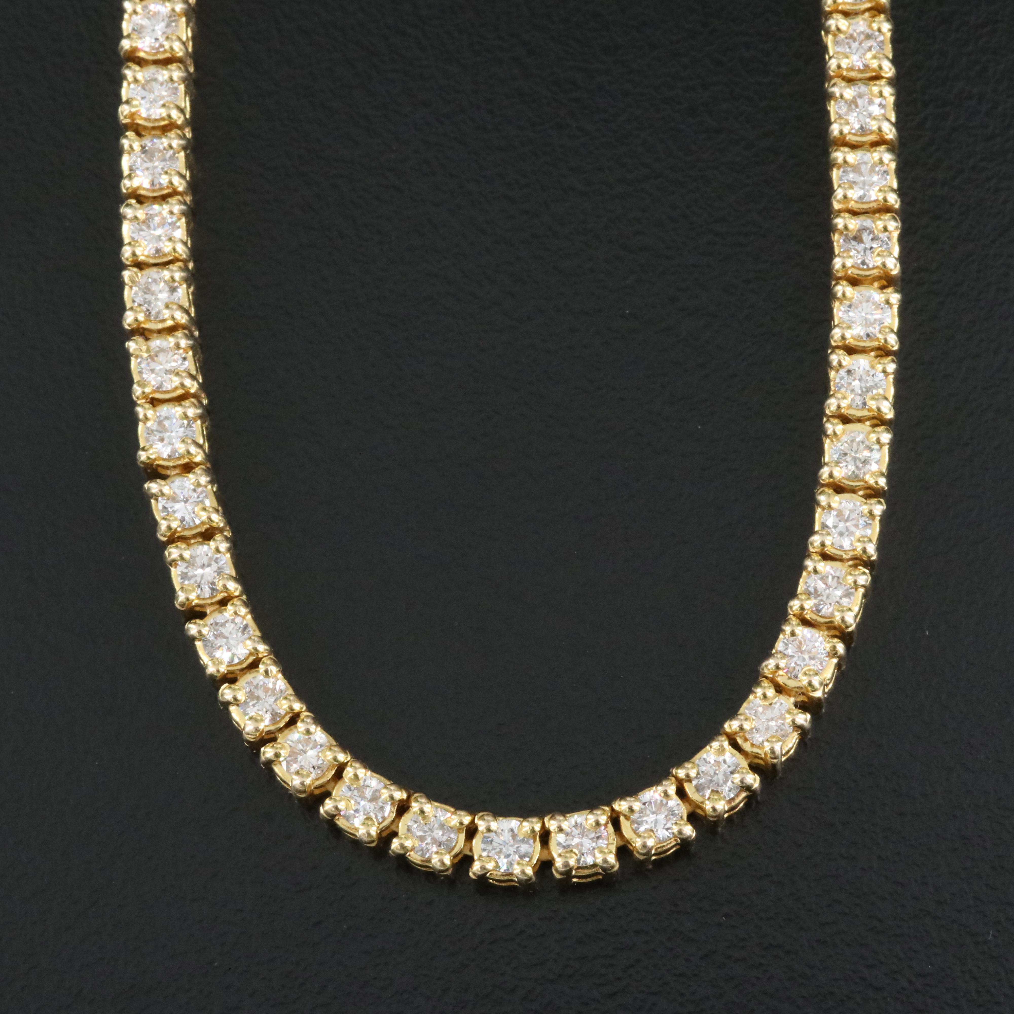 14K 18.28 CTW Diamond Rivière Necklace
