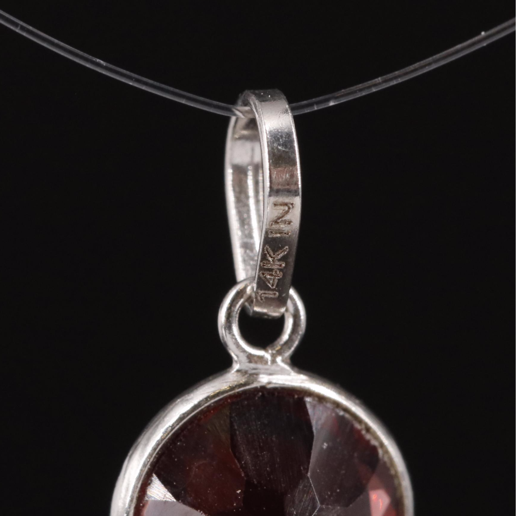 14K Garnet Pendant