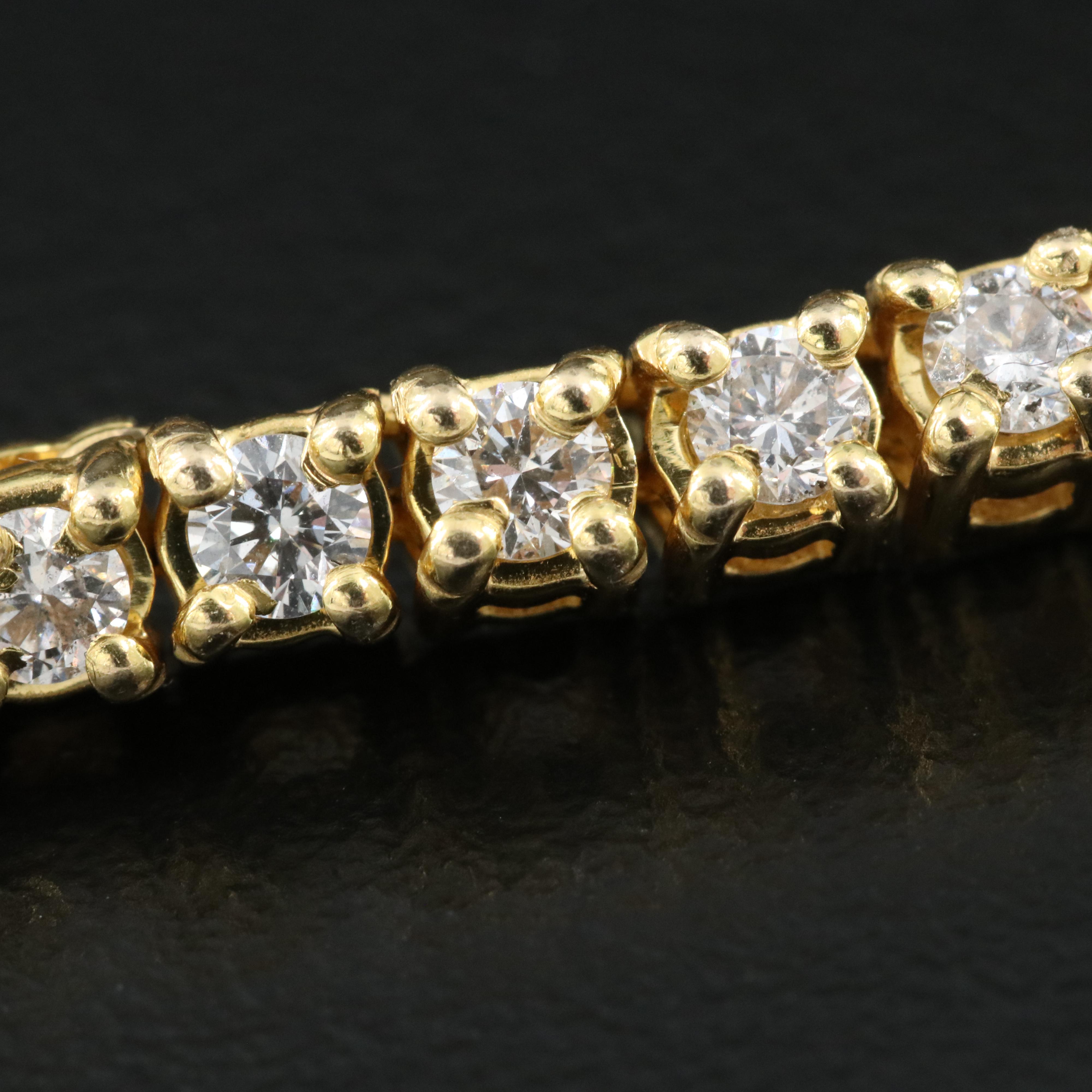 14K 18.28 CTW Diamond Rivière Necklace