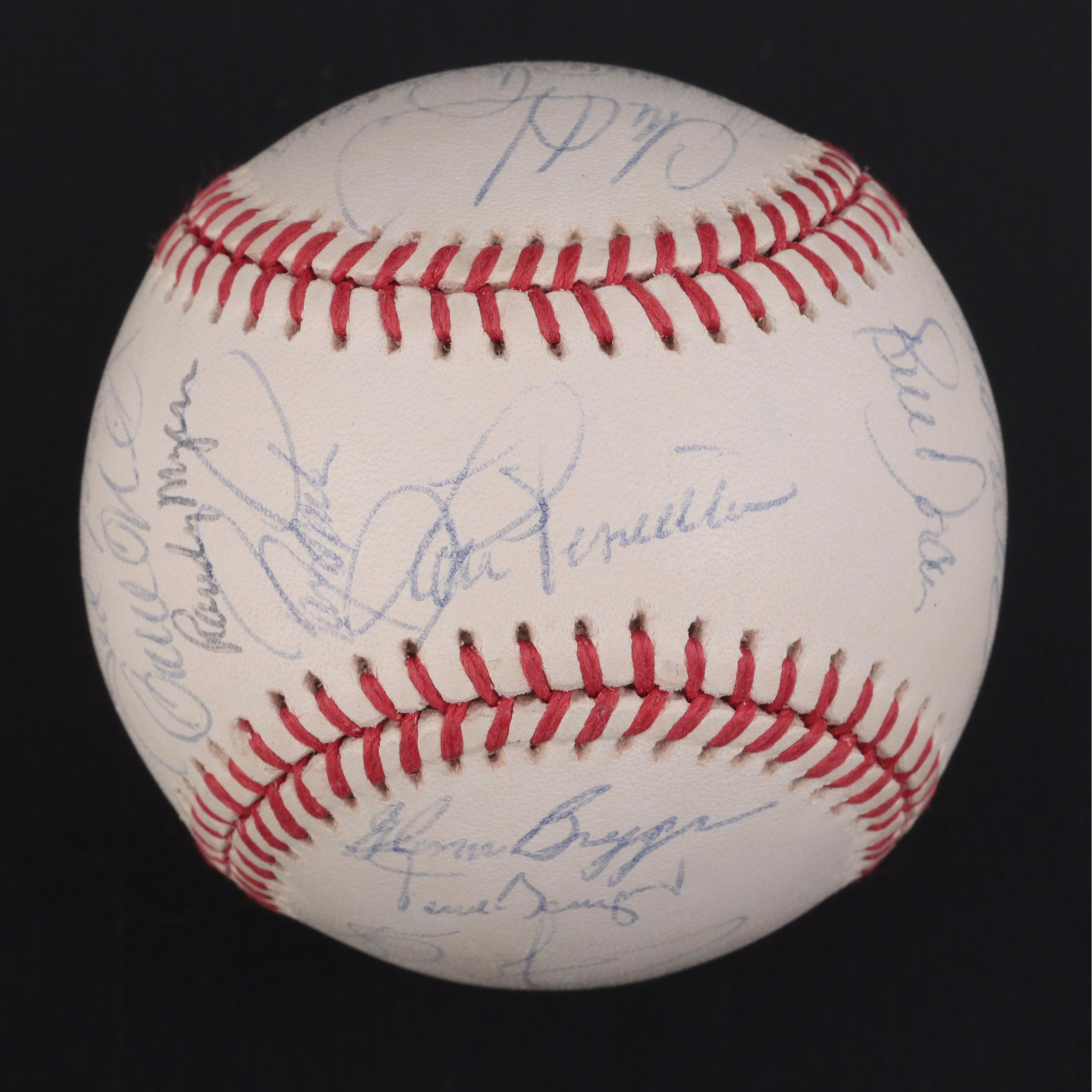 1990 Cincinnati Reds Signed Baseball with Piniella, Larkin, Davis and More