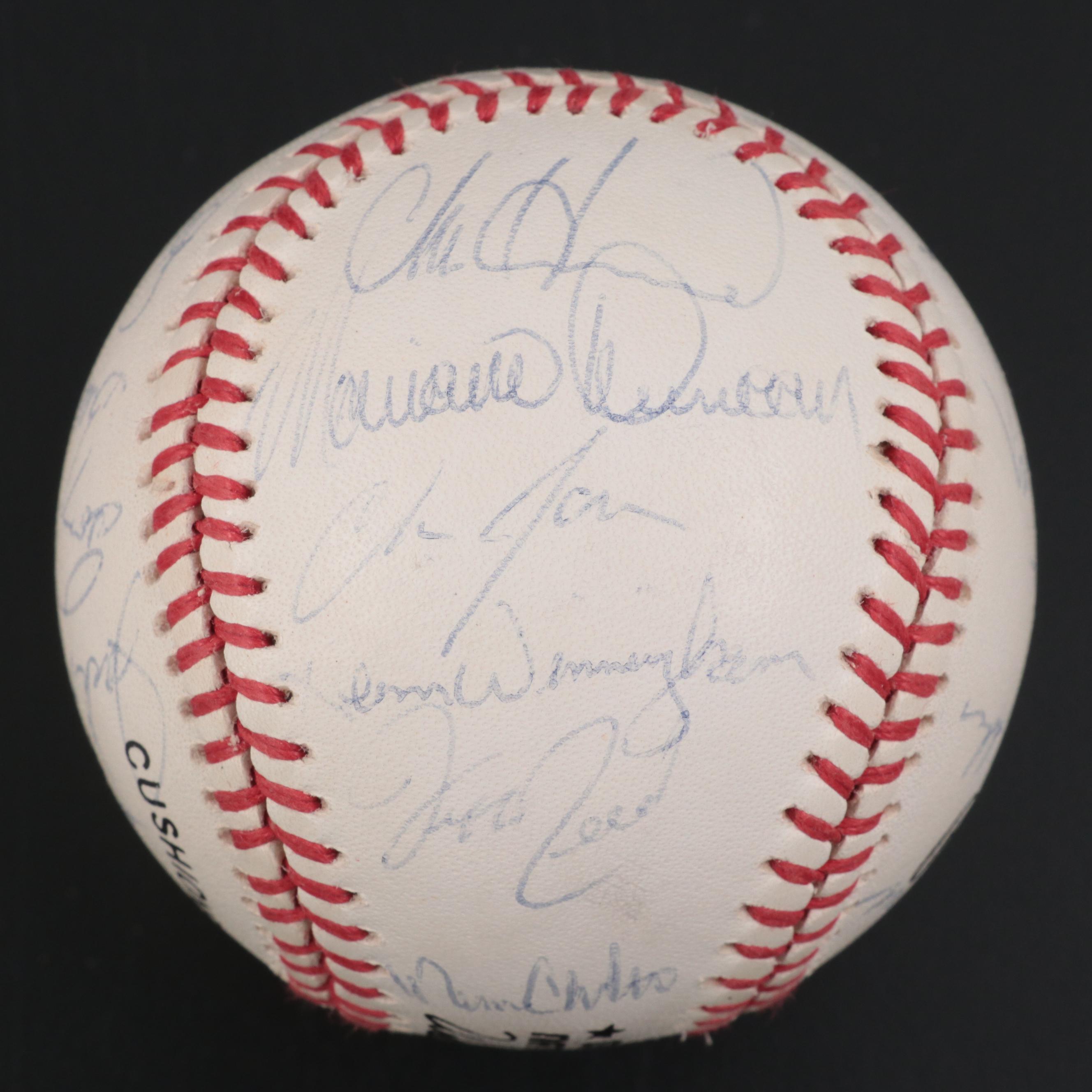 1990 Cincinnati Reds Signed Baseball with Piniella, Larkin, Davis and More