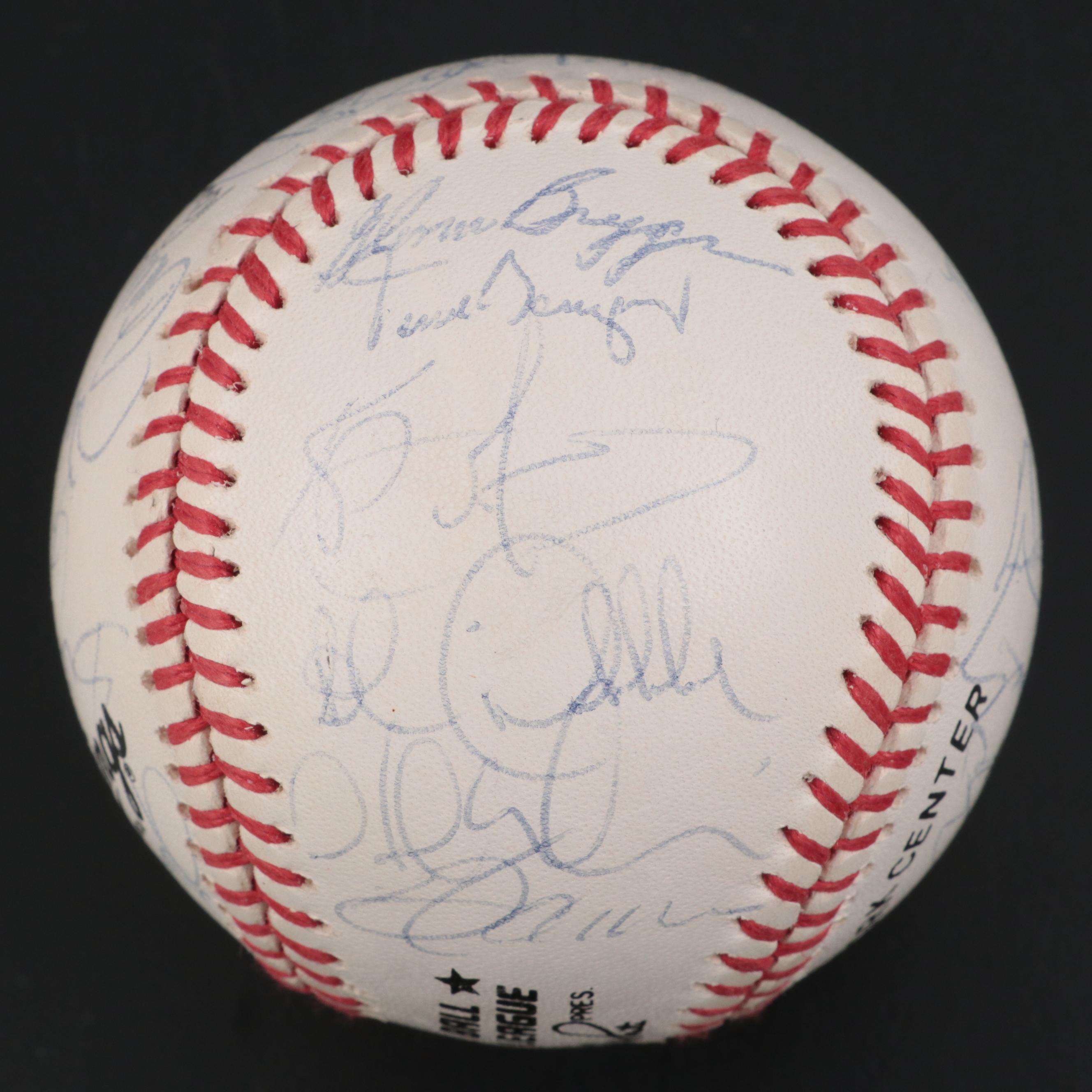 1990 Cincinnati Reds Signed Baseball with Piniella, Larkin, Davis and More