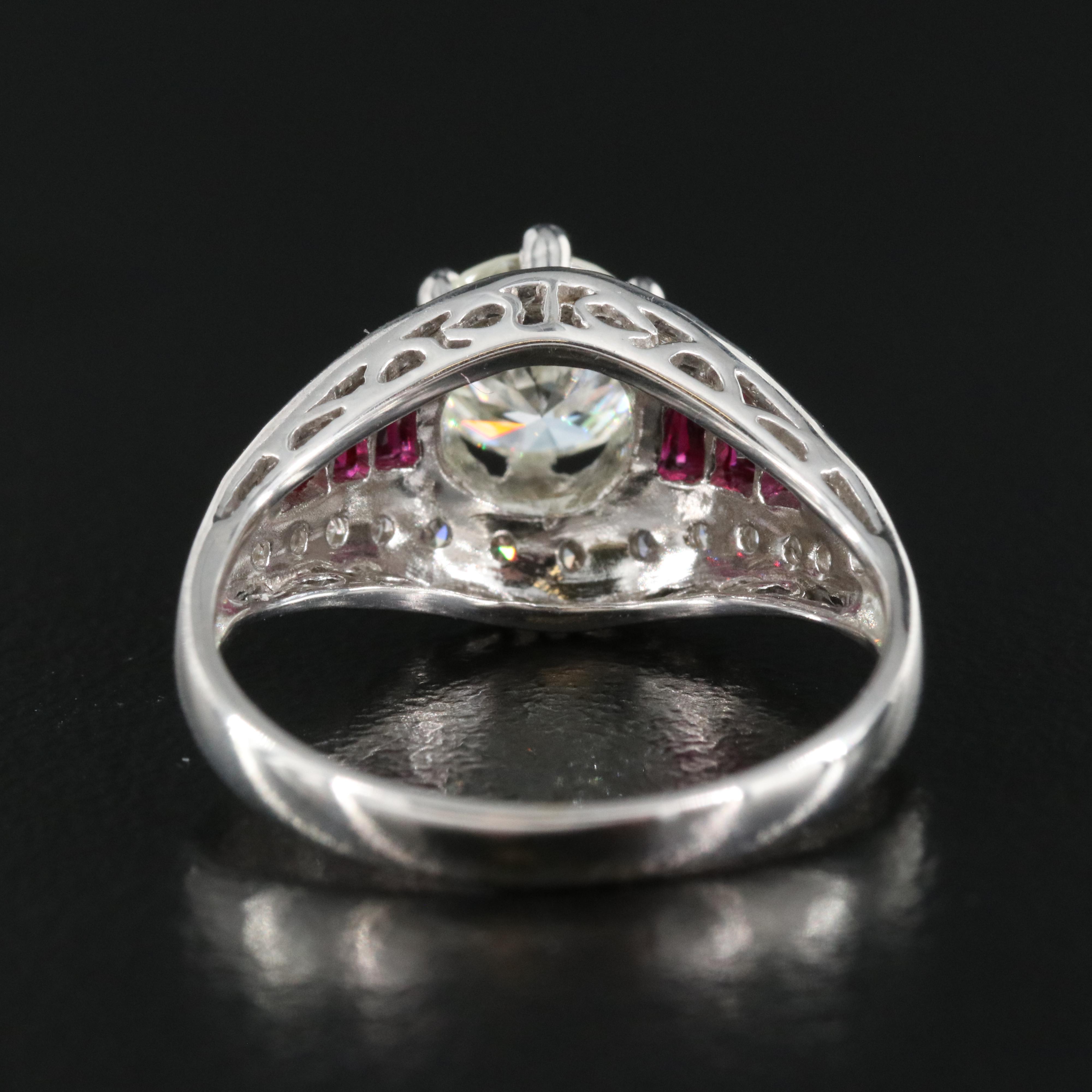 14K 1.12 CTW Diamond and Ruby Ring