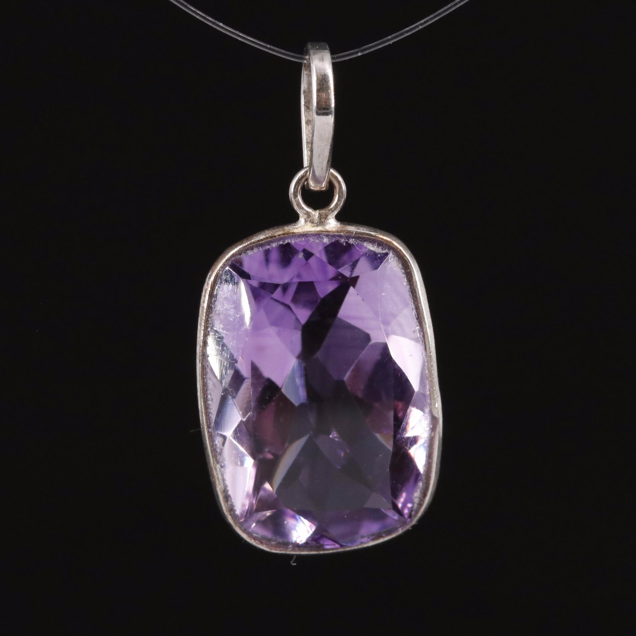14K Amethyst Pendant