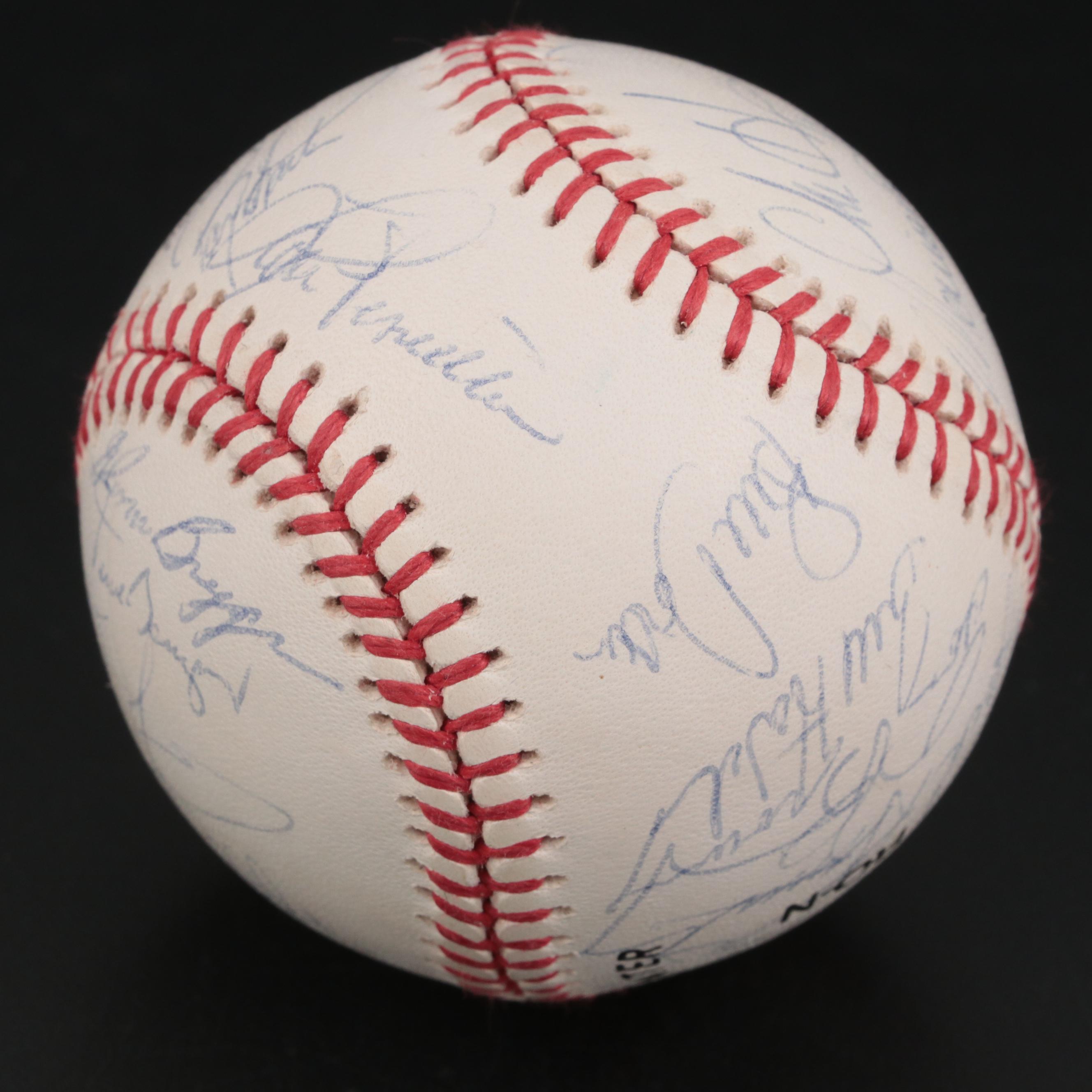 1990 Cincinnati Reds Signed Baseball with Piniella, Larkin, Davis and More