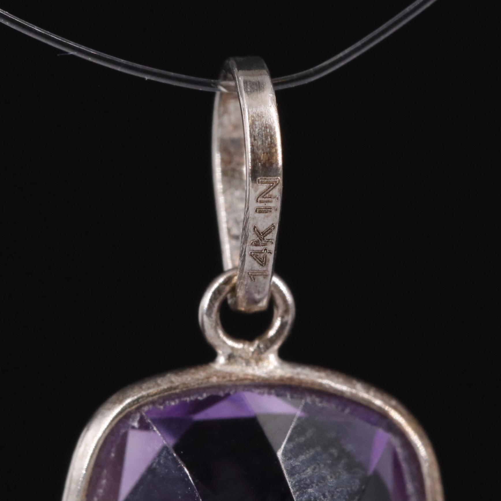 14K Amethyst Pendant