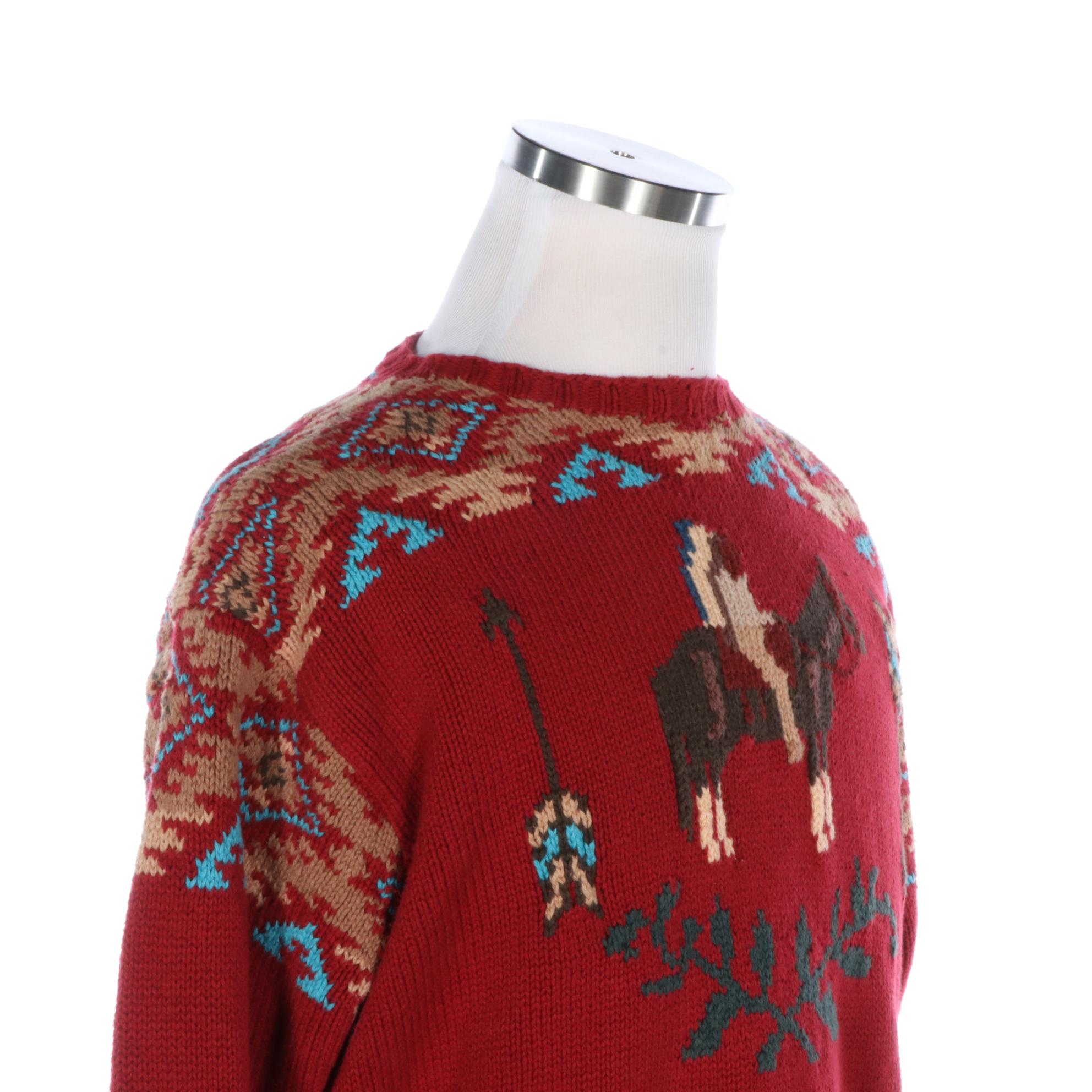 Men's Polo Ralph Lauren Western Collection Hand-Knit Sweater