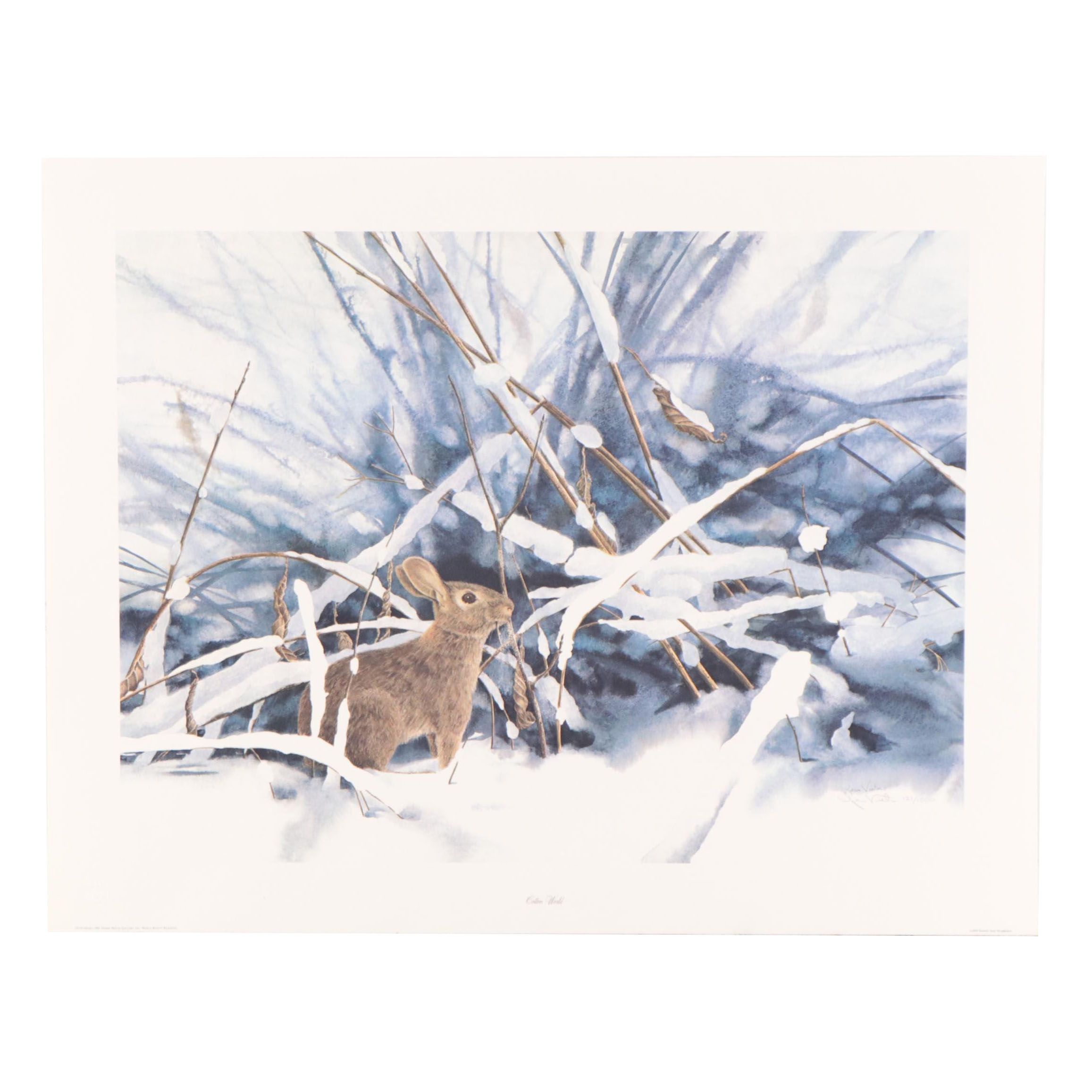 Jean Vietor Offset Lithograph "Cotton World," Circa 1981