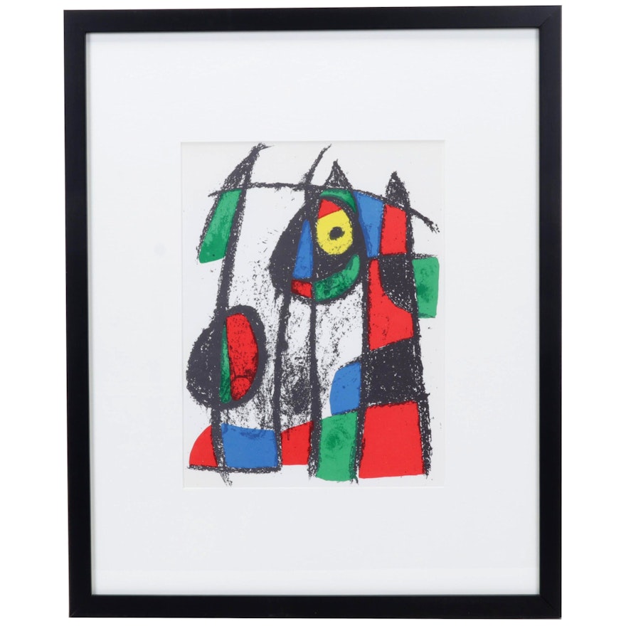 Joan Miró Color Lithograph From "Lithographs II," 1975