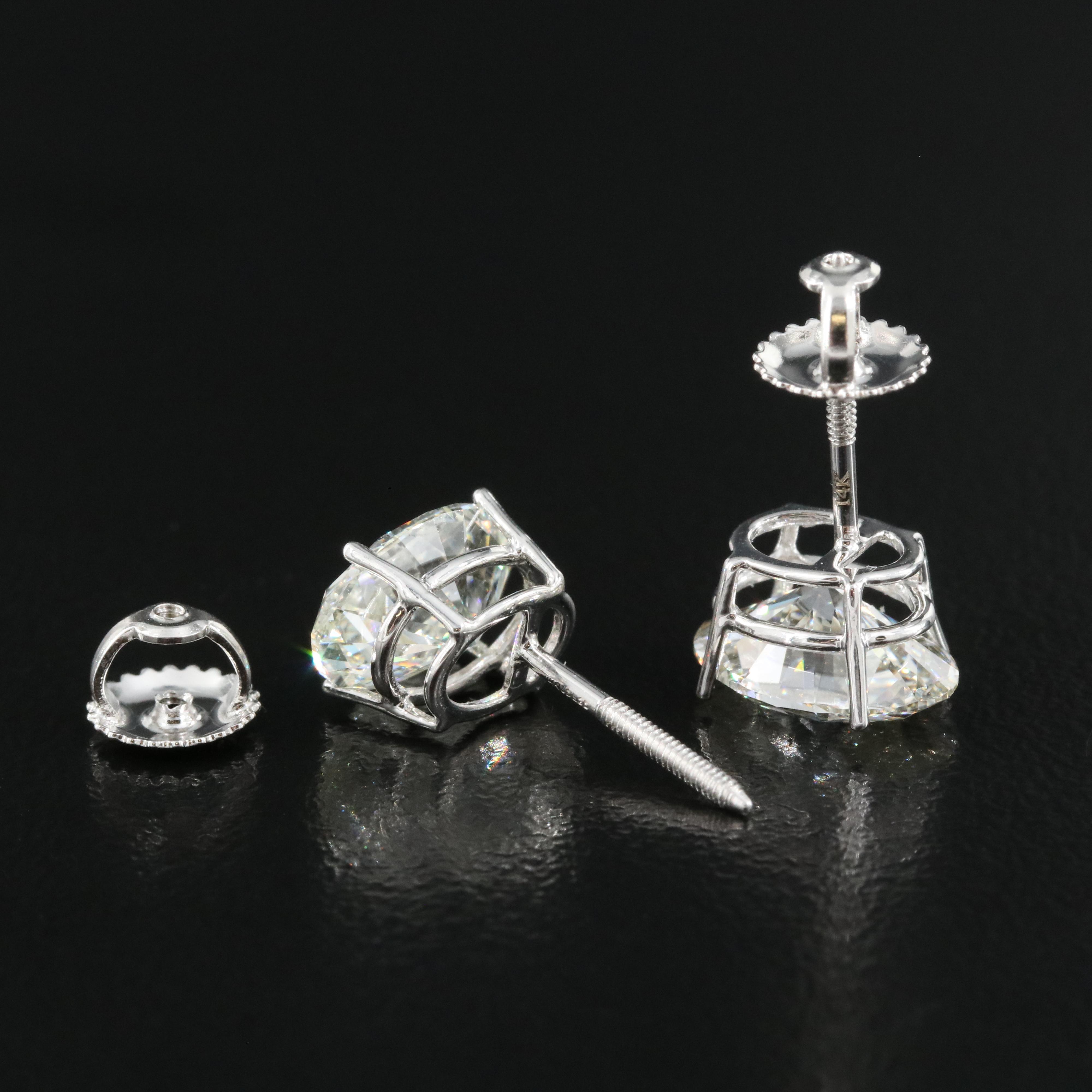 14K 3.89 CTW Lab Grown Diamond Stud Earrings