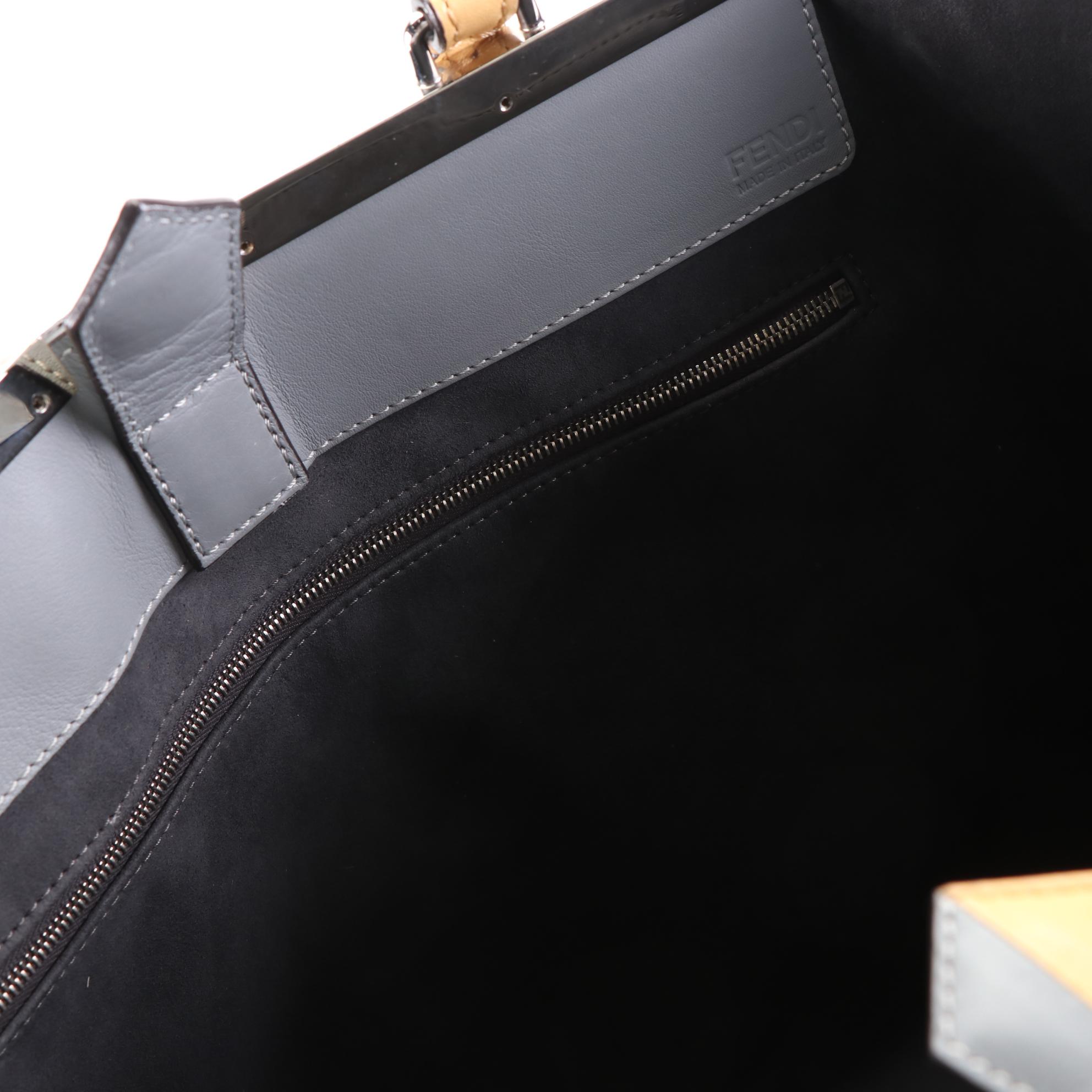 Fendi Large 3Jours Tote Bag in Bicolor Leather