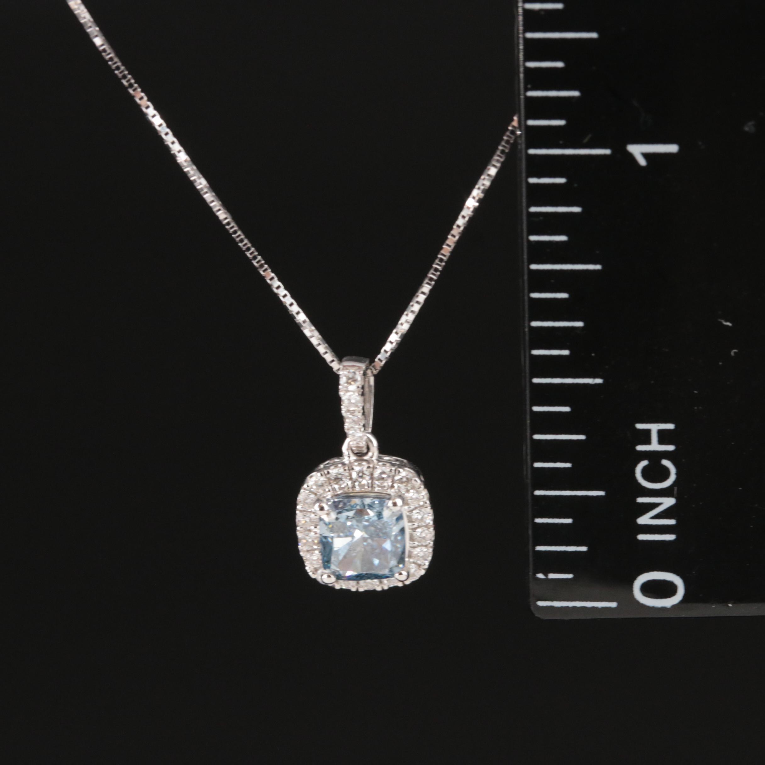 14K 0.75 CT Lab Grown Diamond Pendant Necklace