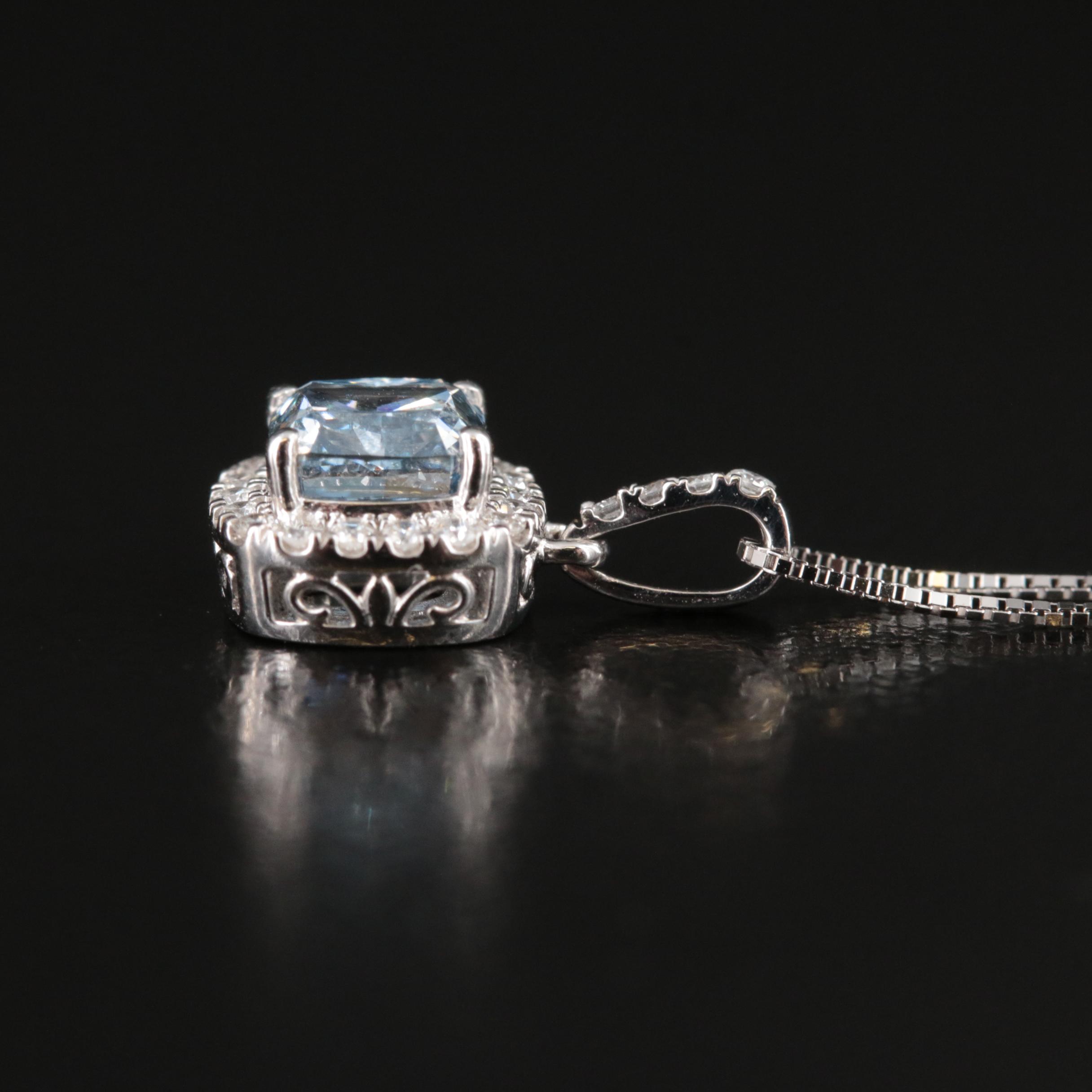 14K 0.75 CT Lab Grown Diamond Pendant Necklace