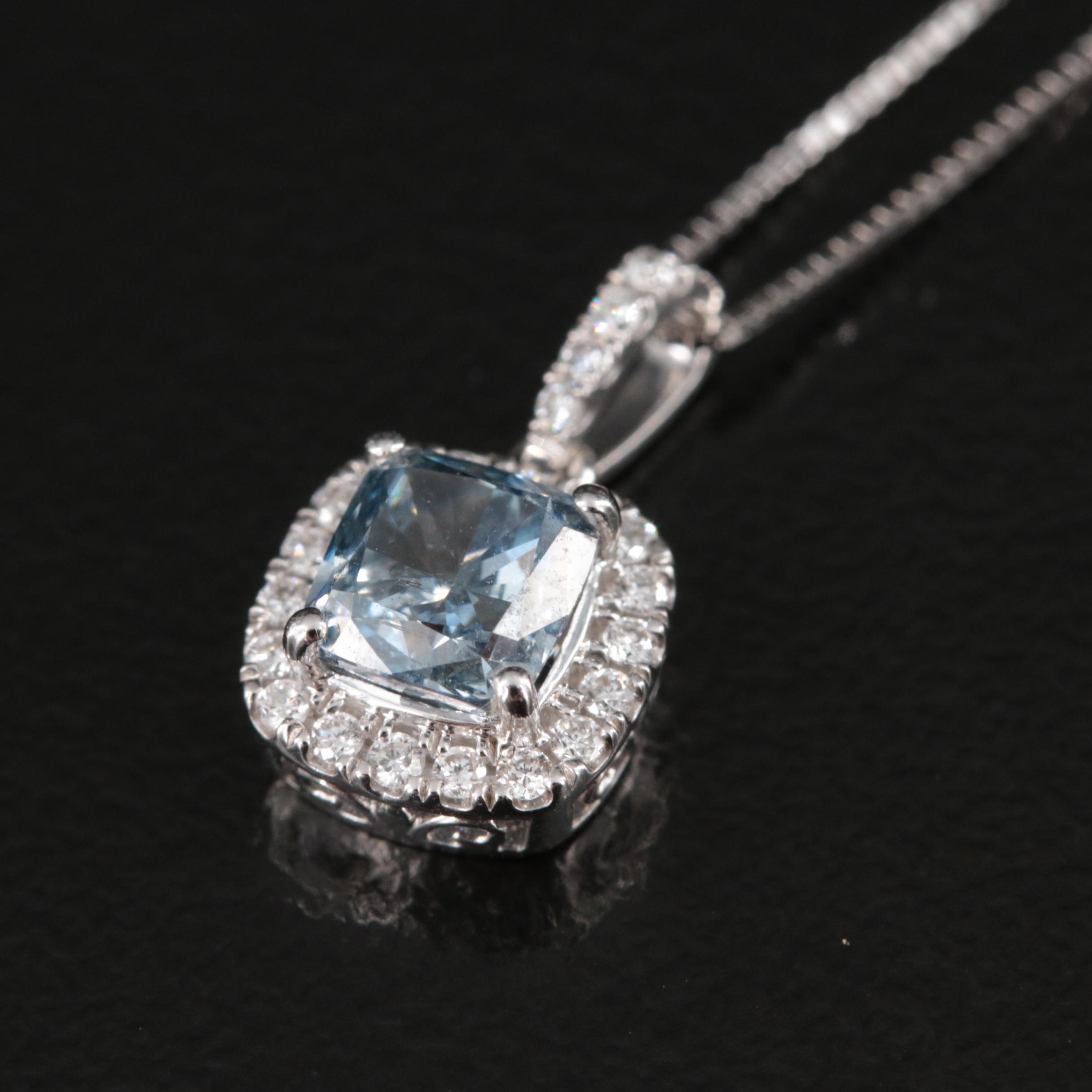 14K 0.75 CT Lab Grown Diamond Pendant Necklace