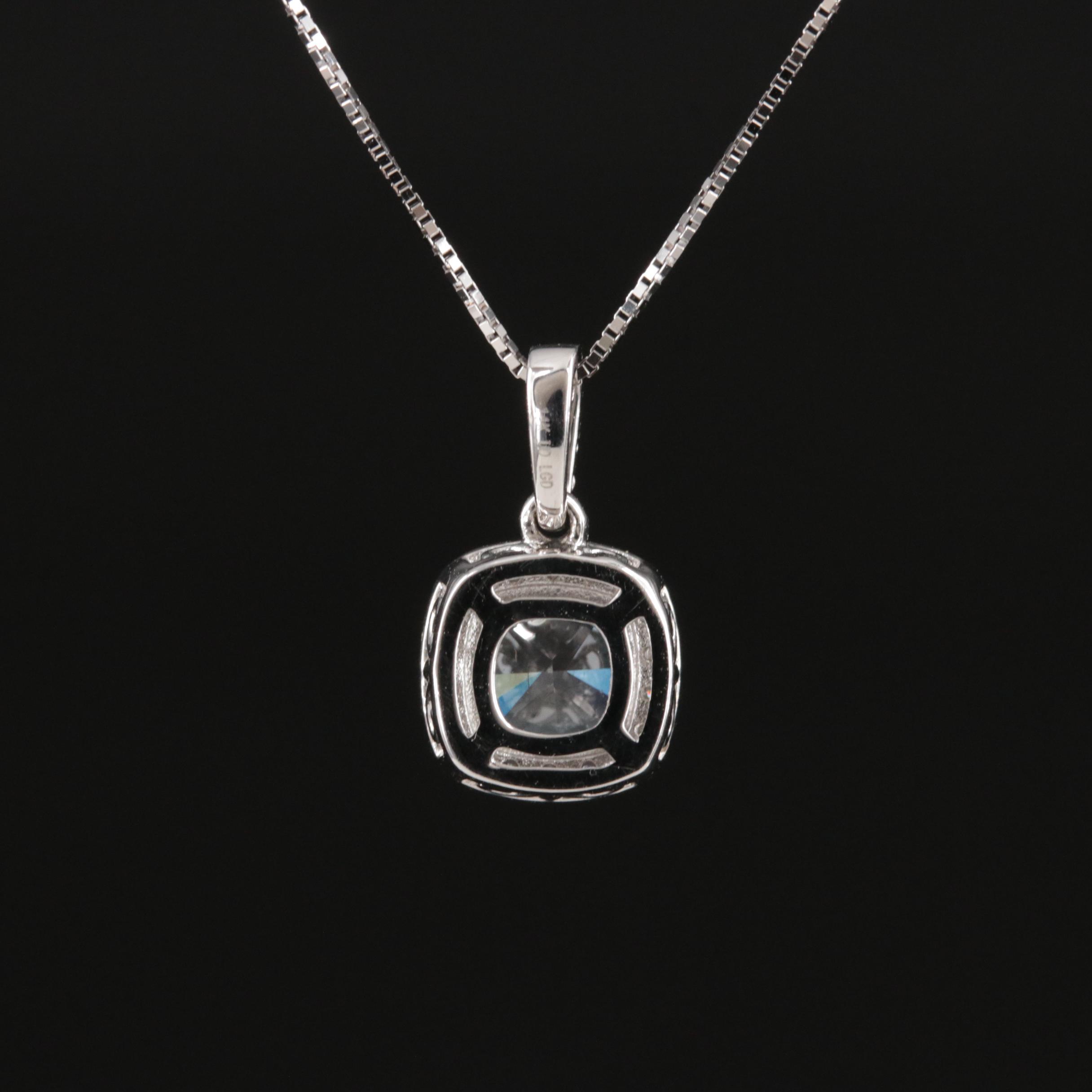 14K 0.75 CT Lab Grown Diamond Pendant Necklace