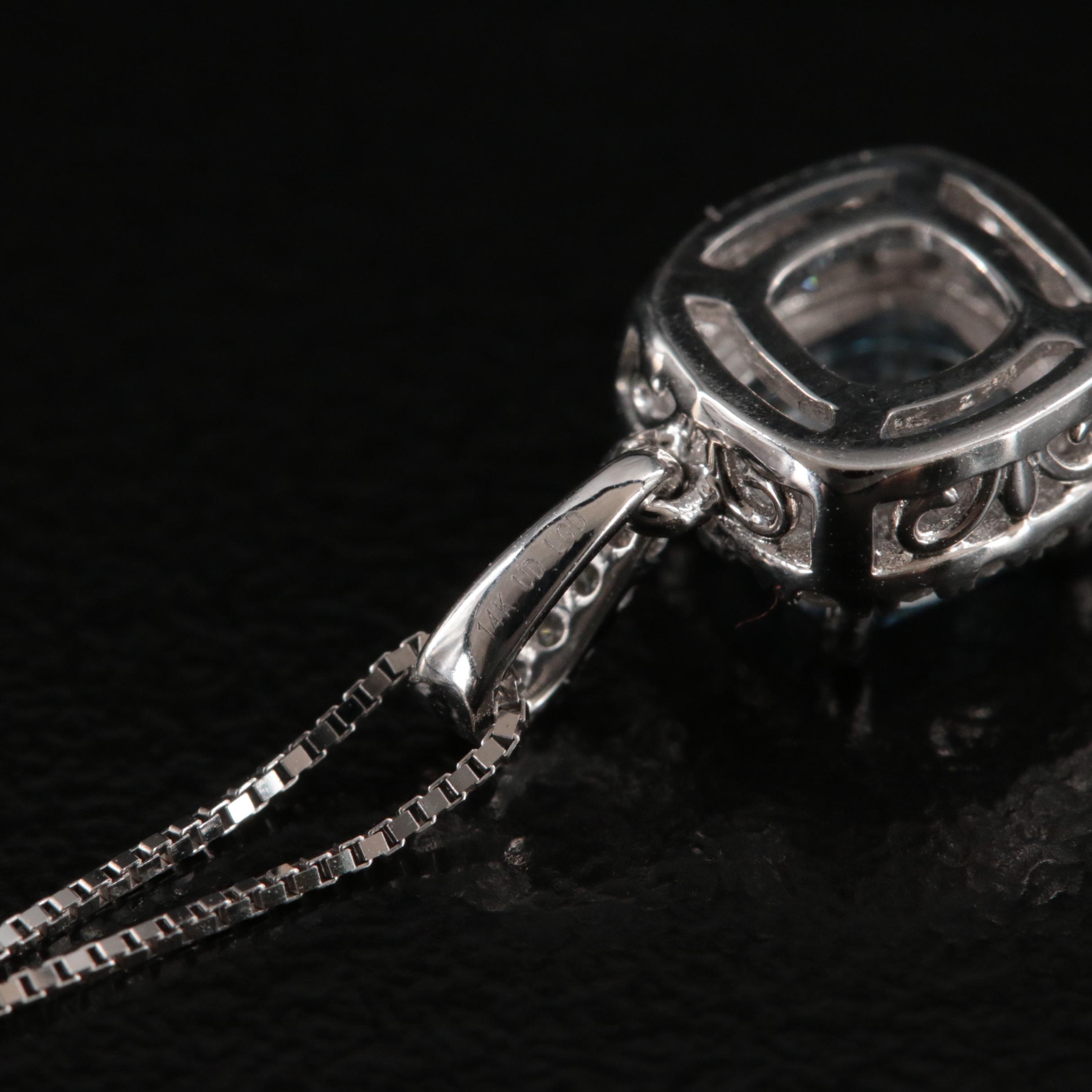 14K 0.75 CT Lab Grown Diamond Pendant Necklace