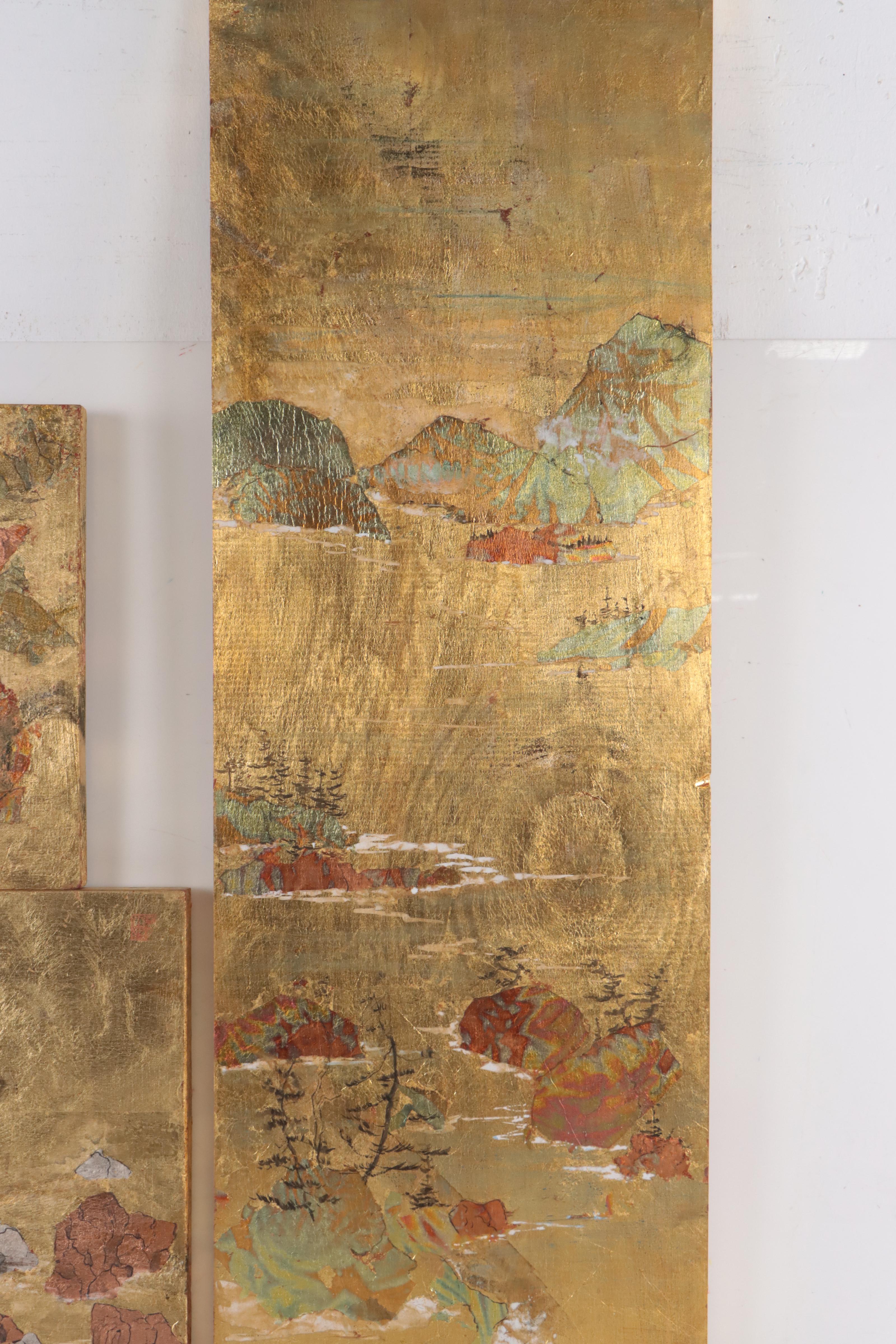 Mixed Media Paintings on Wood Panels