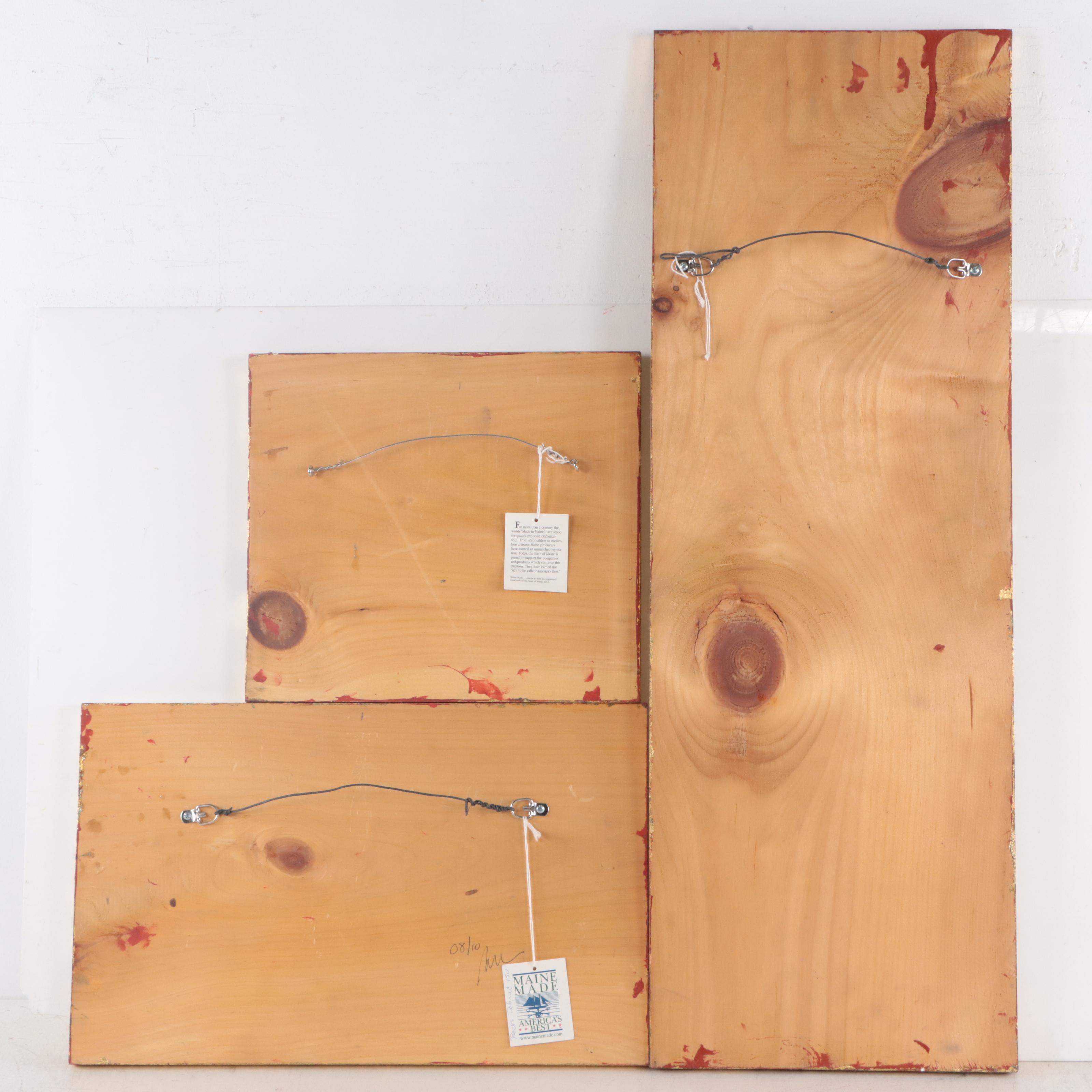 Mixed Media Paintings on Wood Panels