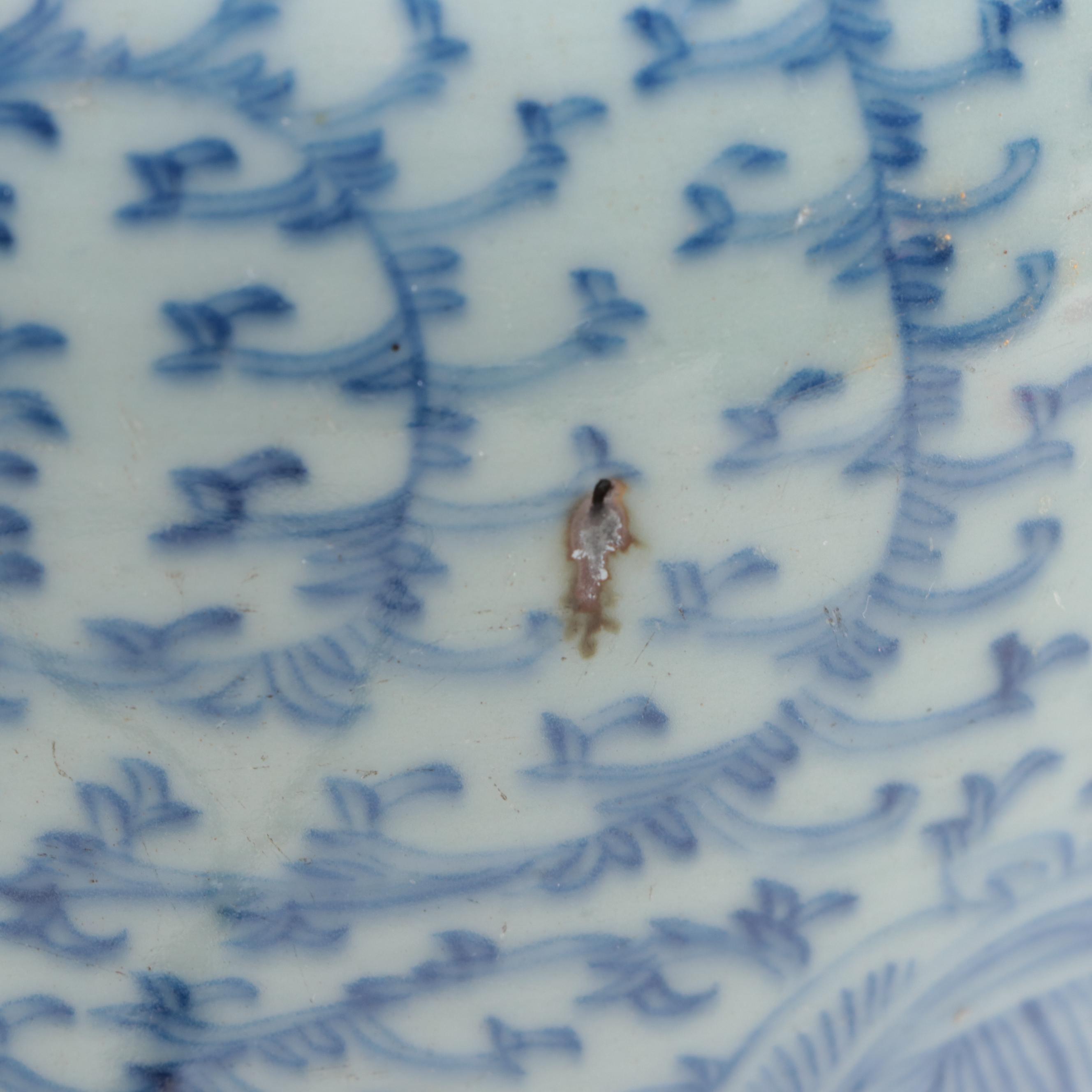 Wescal Chiense Style Blue and White Ceramic Table Lamps