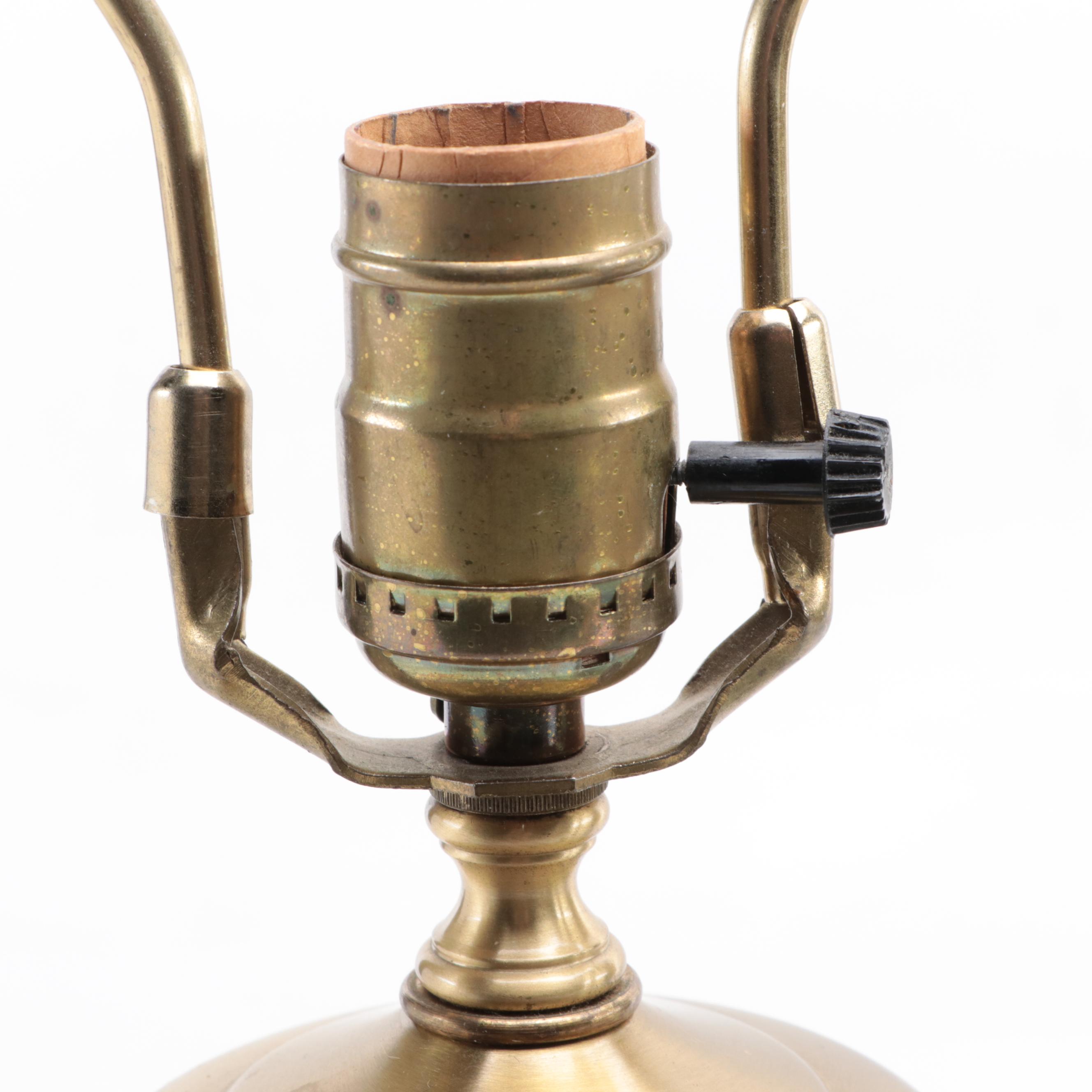 Wescal Chiense Style Blue and White Ceramic Table Lamps