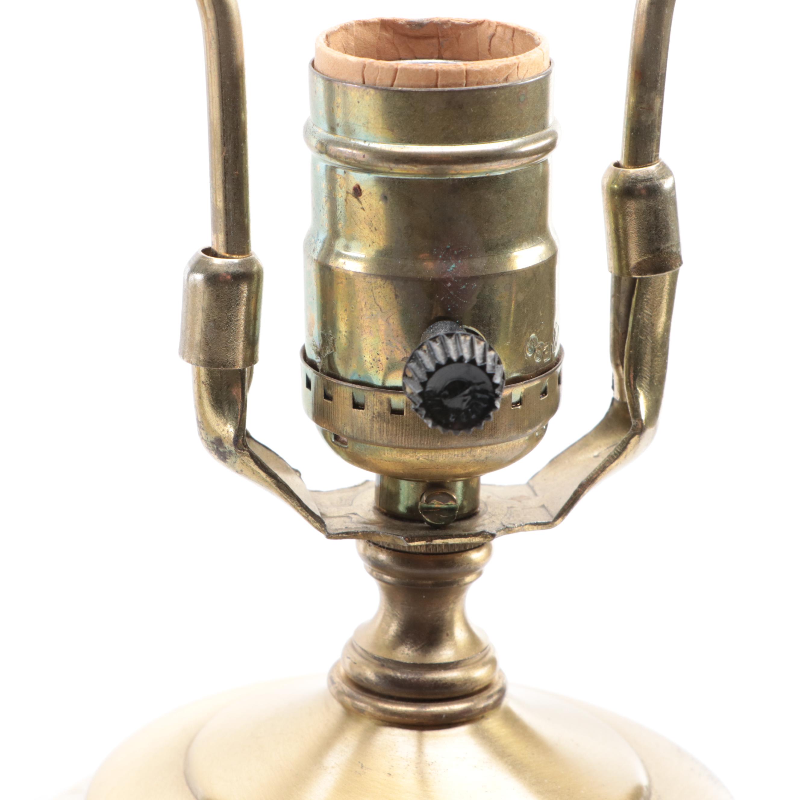 Wescal Chiense Style Blue and White Ceramic Table Lamps