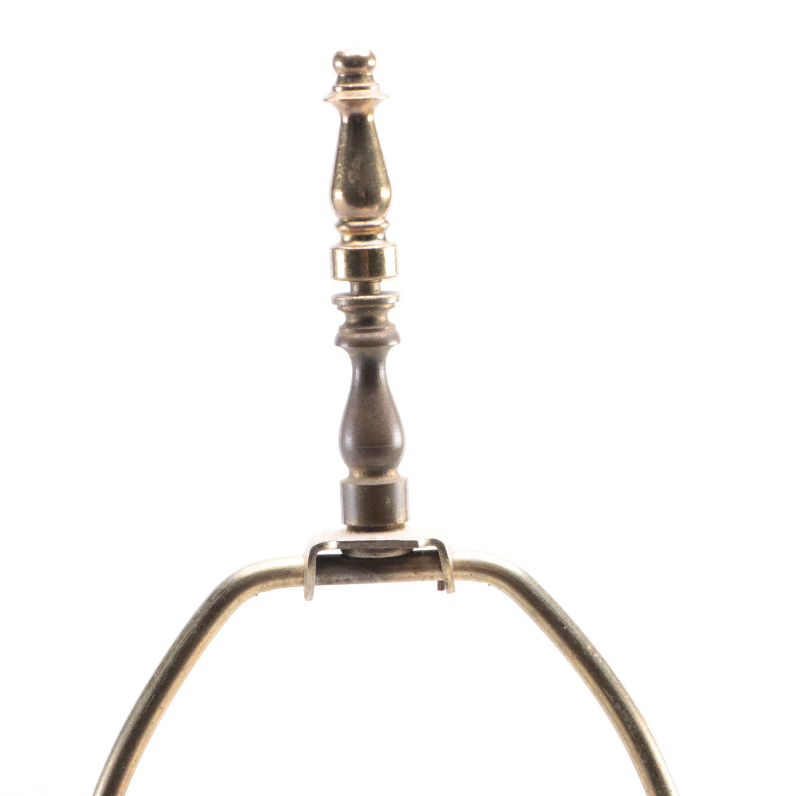 Wescal Chiense Style Blue and White Ceramic Table Lamps