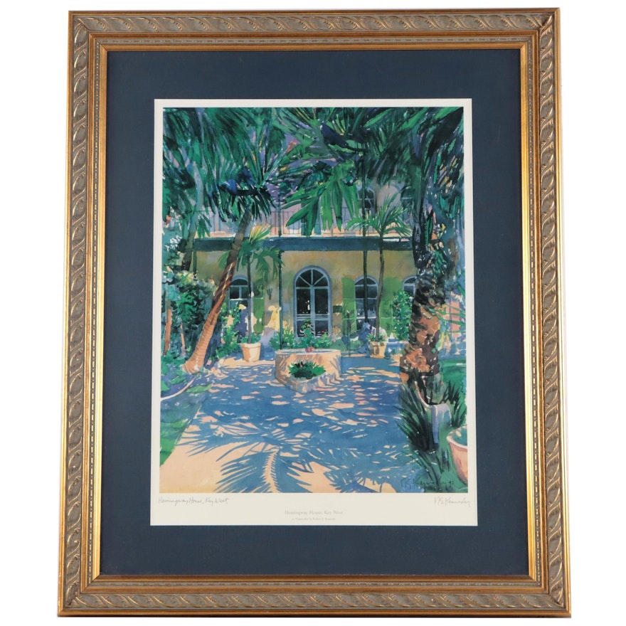 Offset Lithograph After Robert E. Kennedy "Hemingway House, Key West"