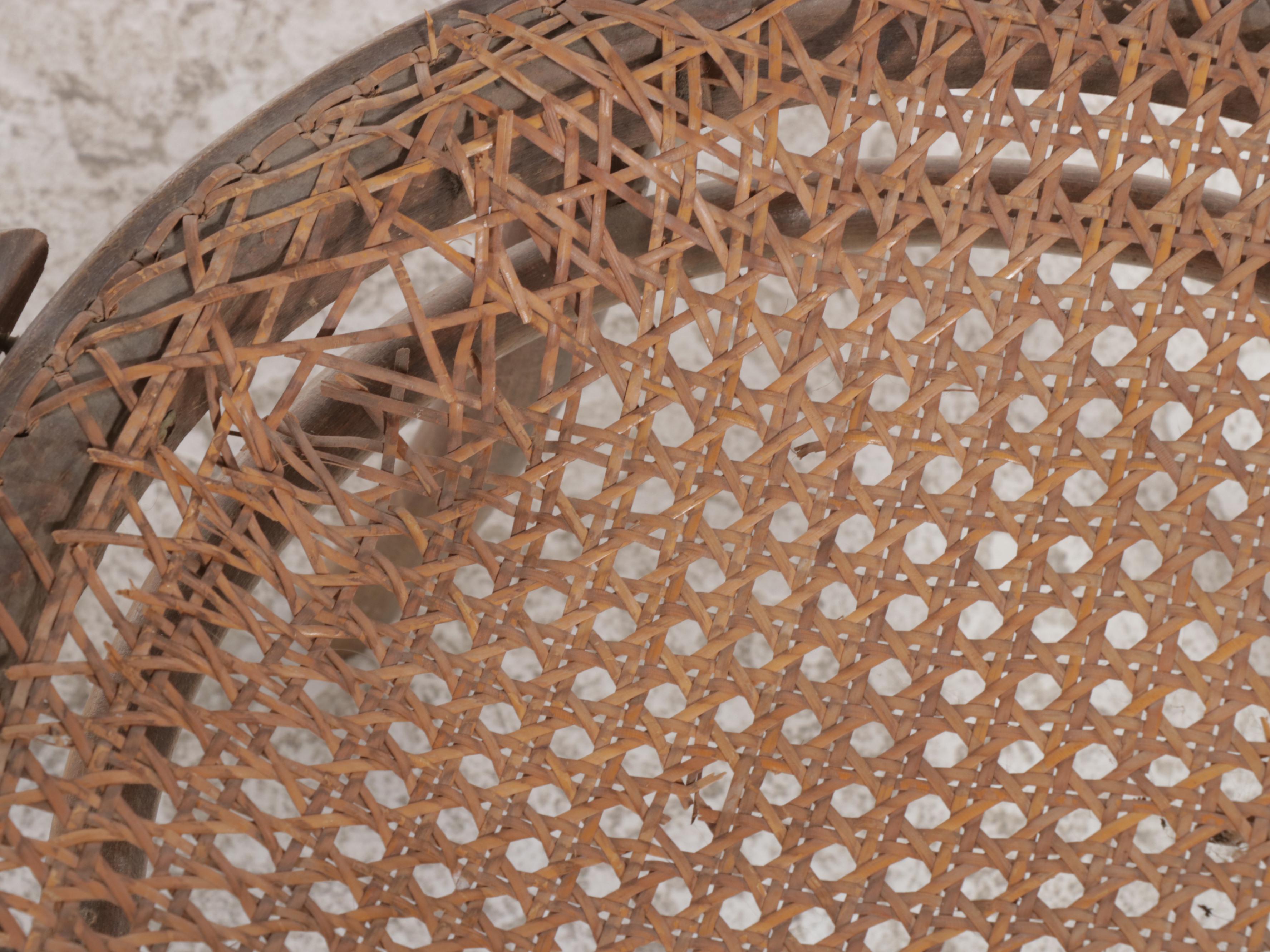 Four Thonet Style Bentwood Armchairs with Caned Seats