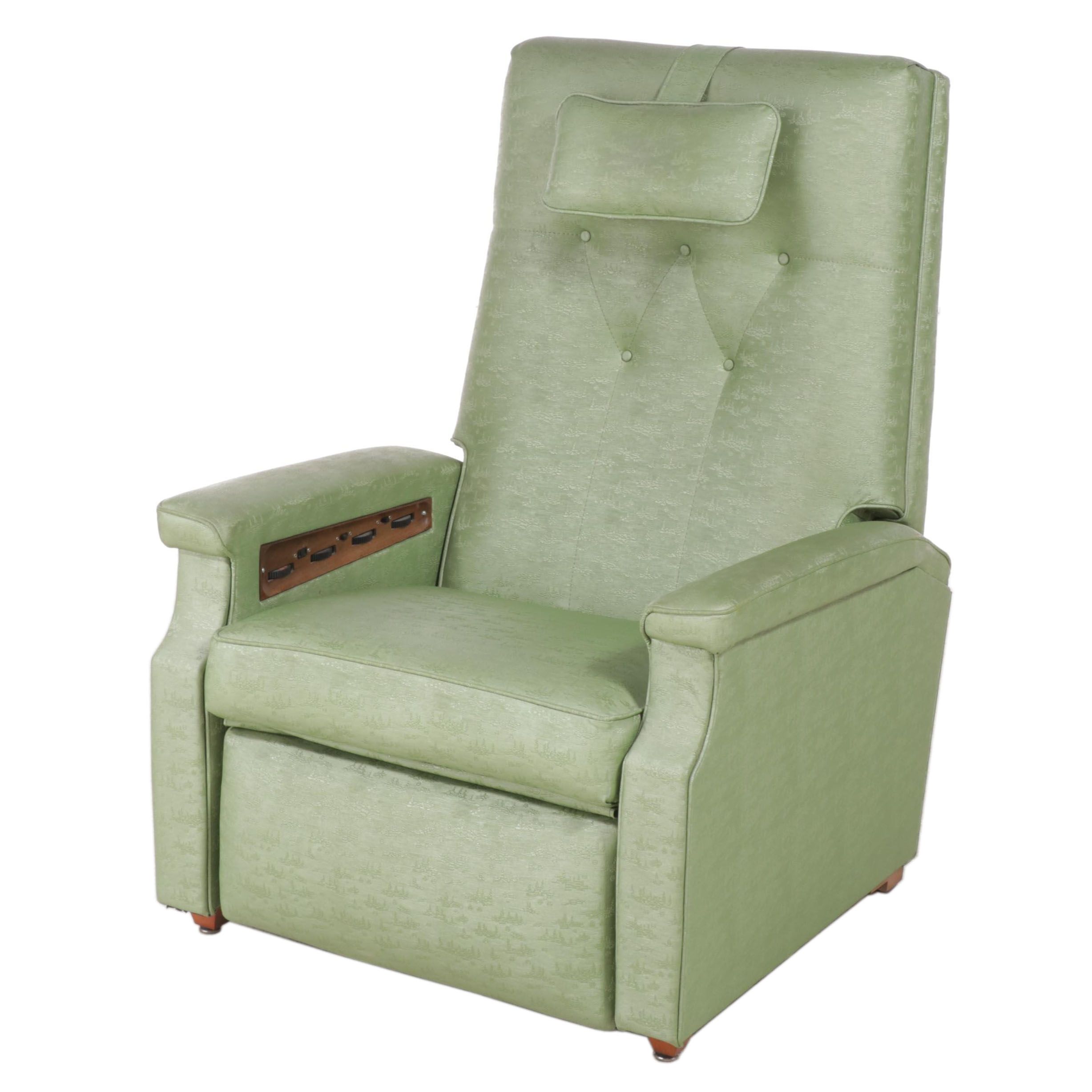 Niagara Therapy Mfg. Corp. Green Vinyl Cyclo-Massage Recliner