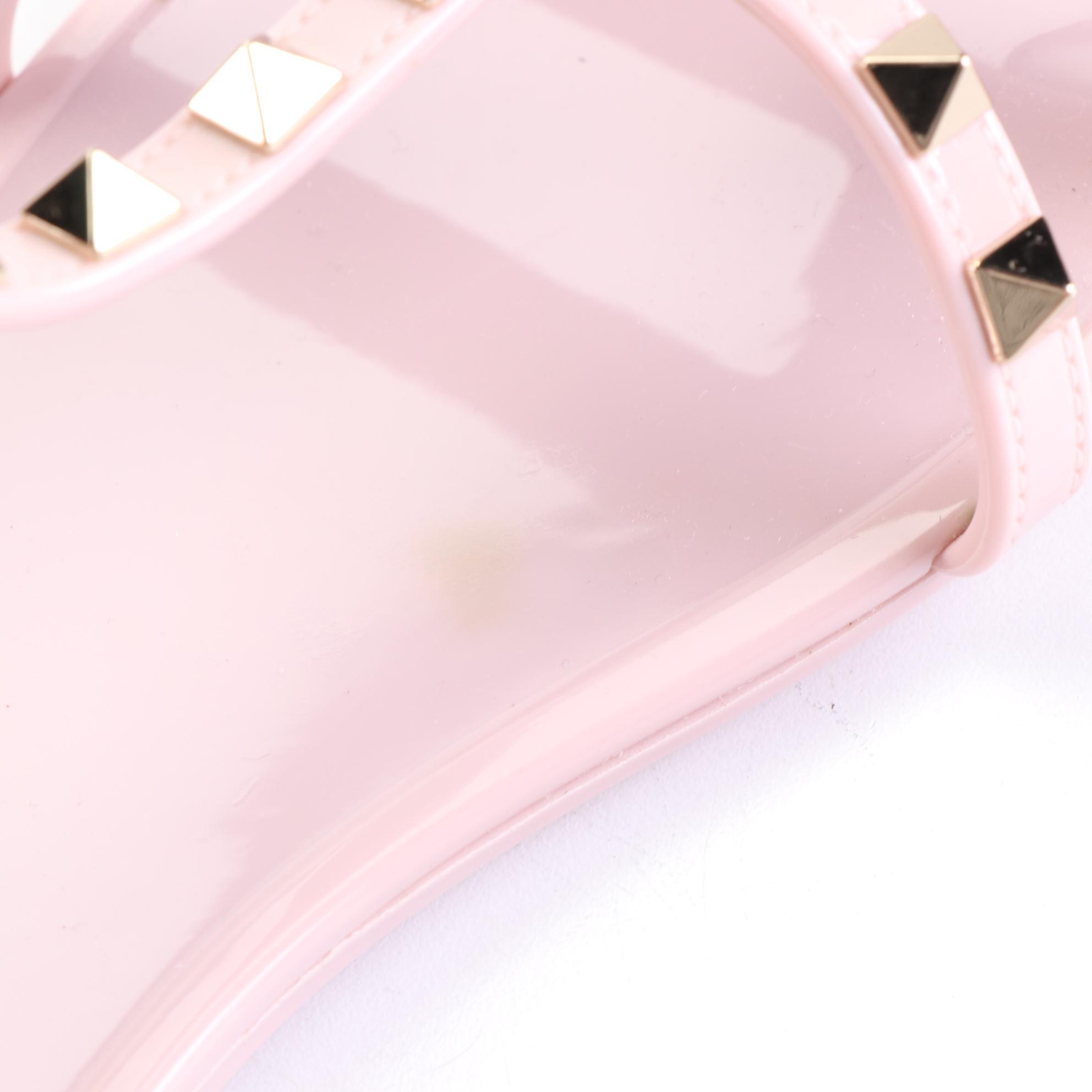 Valentino Garavani Rockstud Jelly Flat Sandals with Box