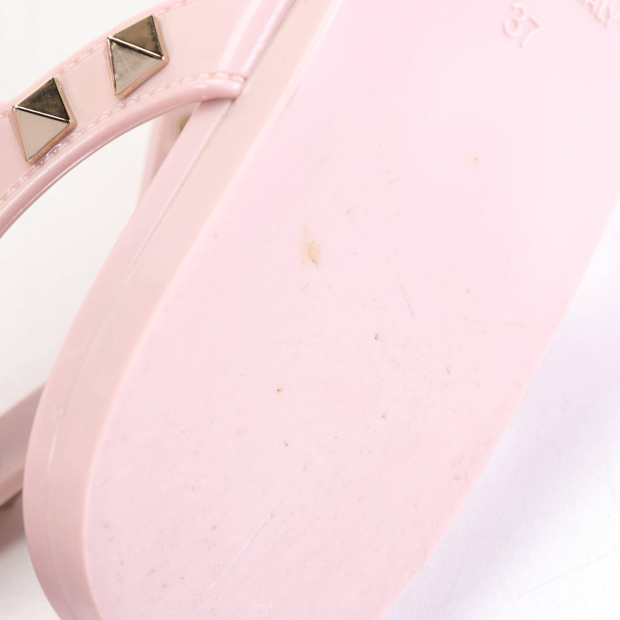 Valentino Garavani Rockstud Jelly Flat Sandals with Box