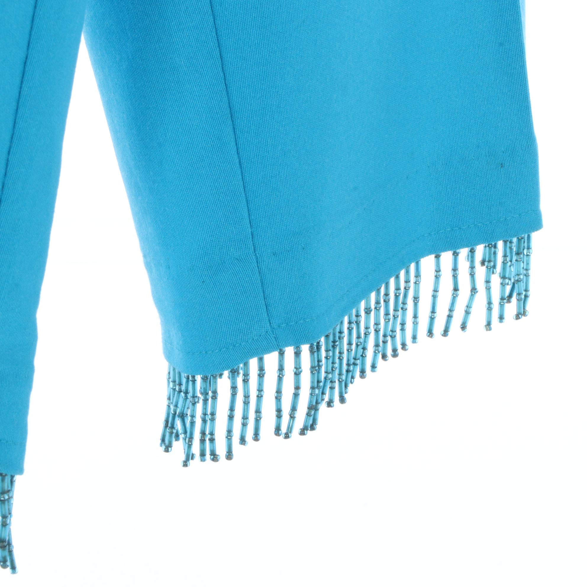 Macy's Bead/Sequin Sleeveless Top and Units Bead Fringe Crop Pants